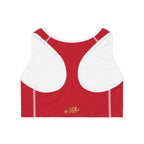 Red Sports Bra — "Originals" Pink Script Athletic Crop Top - 314 Originals