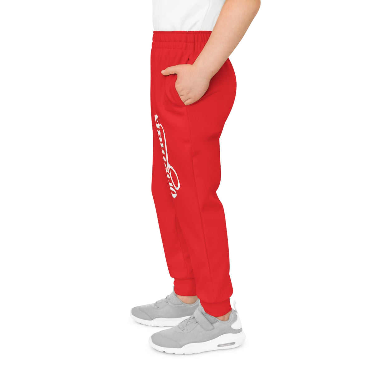Red Youth Joggers with 314 Originals Side Graphic — Kids Athletic Sweatpants - 314 Originals