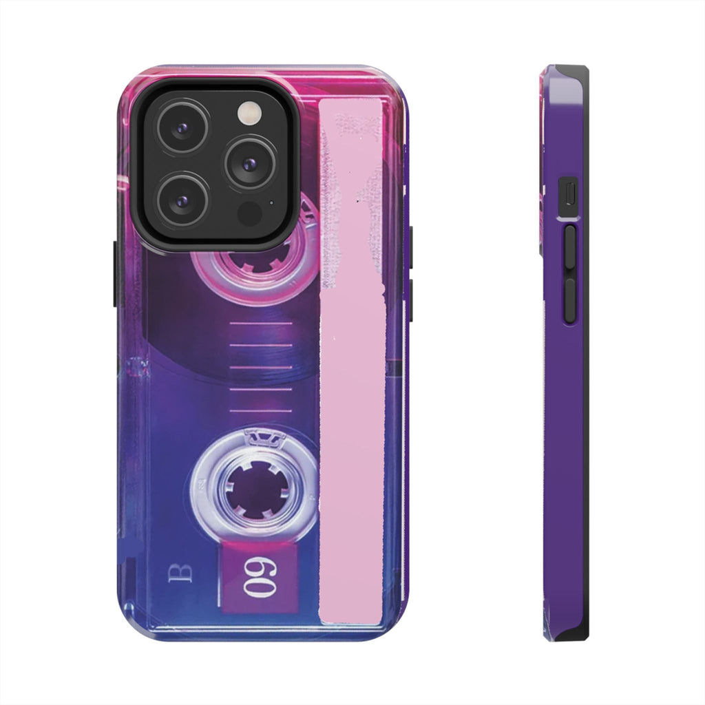 Retro Cassette Tough Phone Case — 80s Vintage Tape Design, Protective iPhone Cover - 314 Originals
