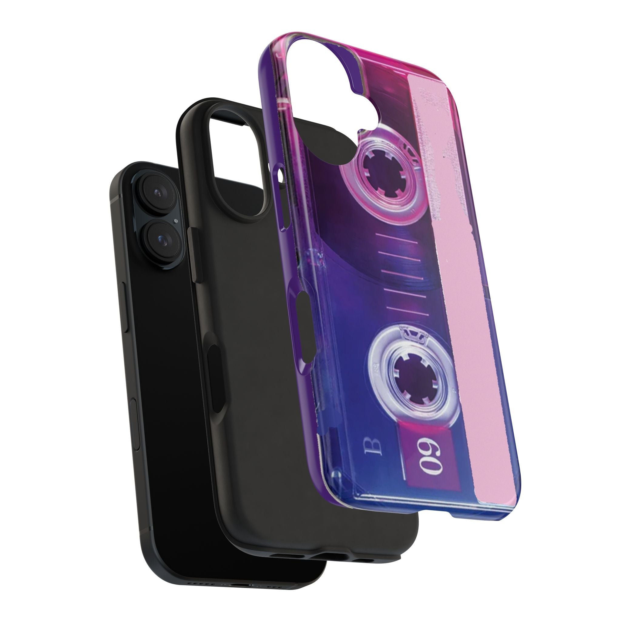 Retro Cassette Tough Phone Case — 80s Vintage Tape Design, Protective iPhone Cover - 314 Originals