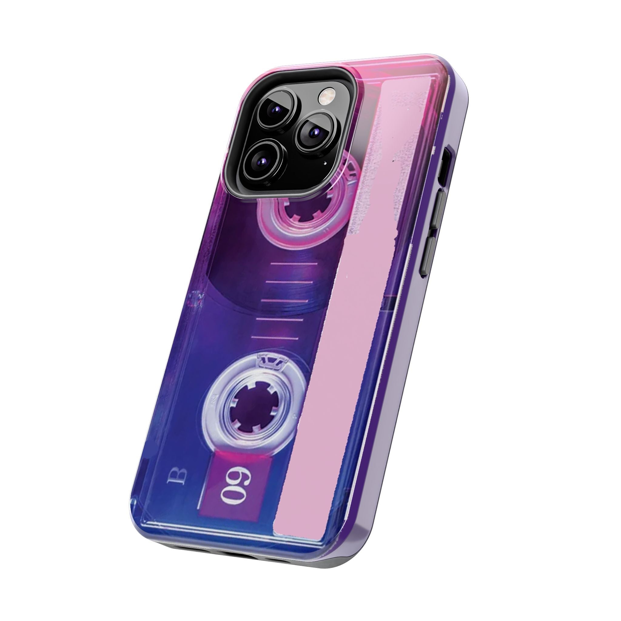 Retro Cassette Tough Phone Case — 80s Vintage Tape Design, Protective iPhone Cover - 314 Originals