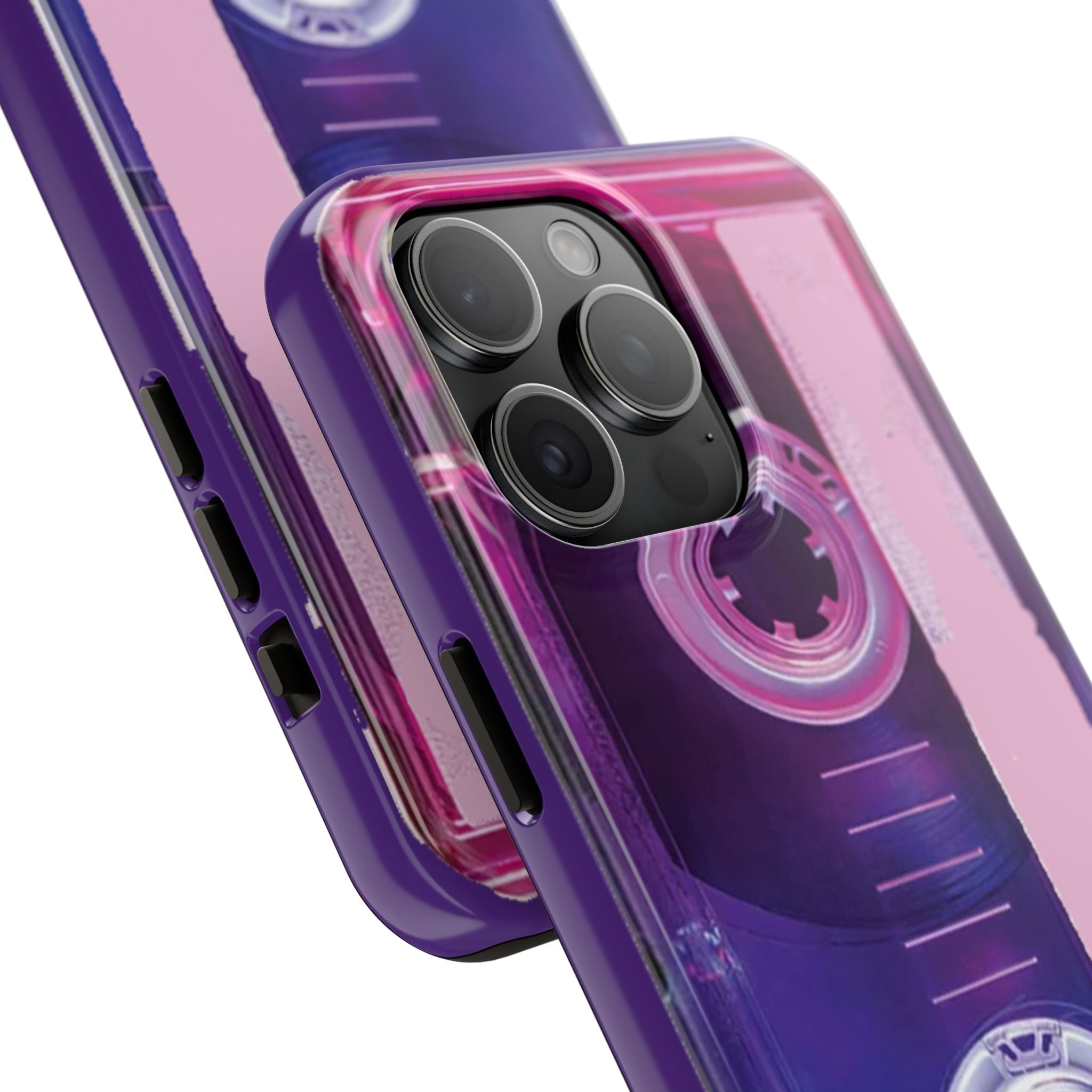 Retro Cassette Tough Phone Case — 80s Vintage Tape Design, Protective iPhone Cover - 314 Originals