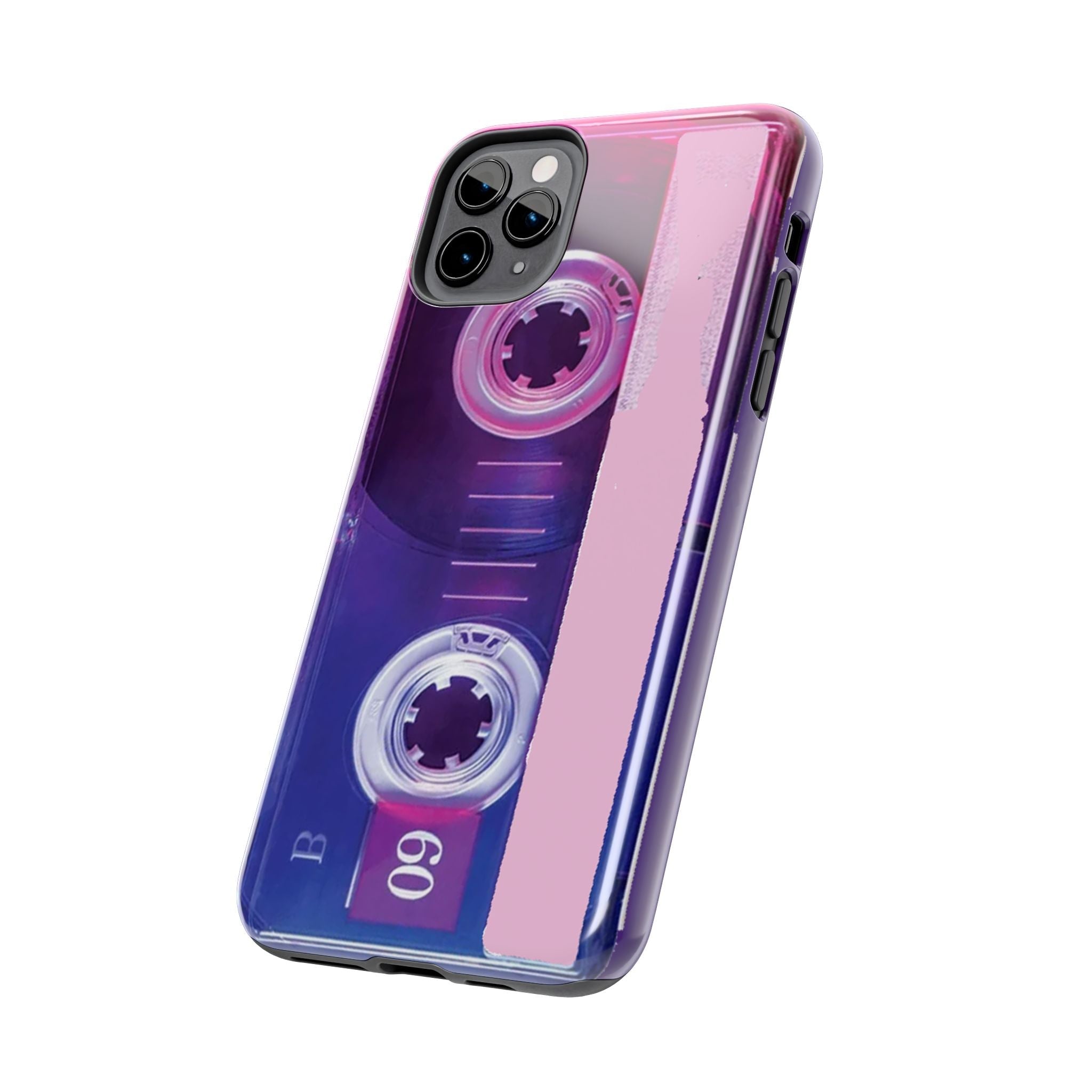 Retro Cassette Tough Phone Case — 80s Vintage Tape Design, Protective iPhone Cover - 314 Originals