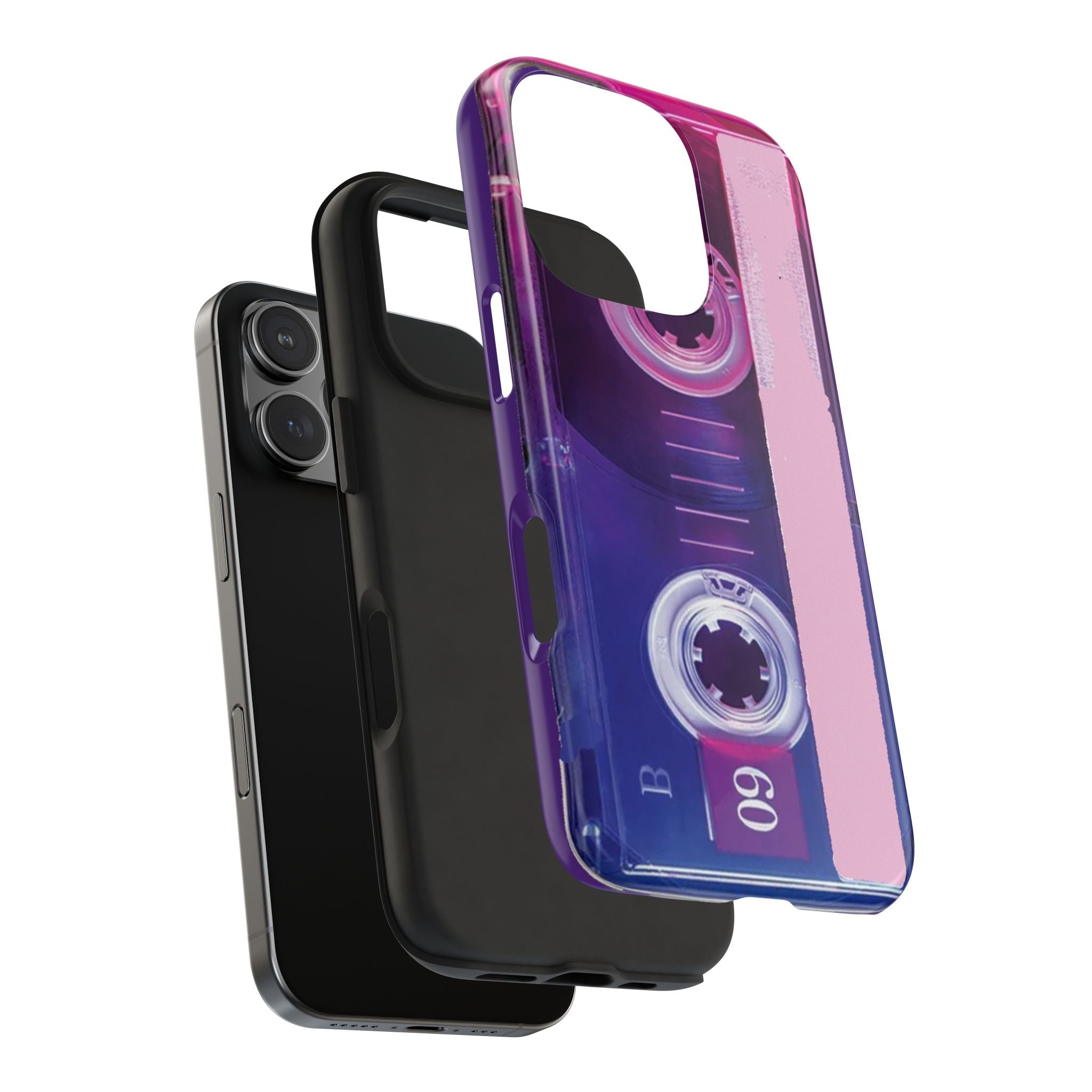 Retro Cassette Tough Phone Case — 80s Vintage Tape Design, Protective iPhone Cover - 314 Originals