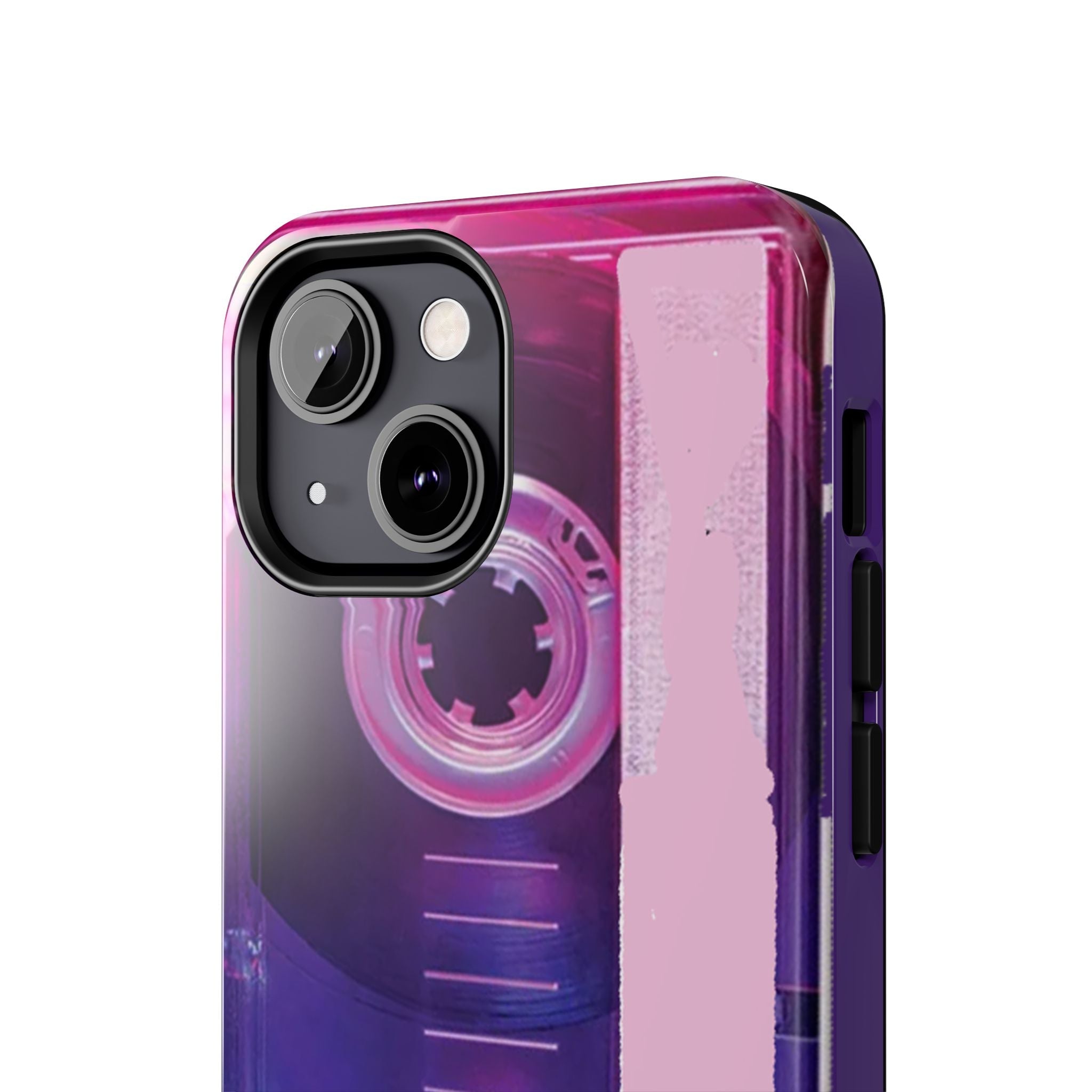 Retro Cassette Tough Phone Case — 80s Vintage Tape Design, Protective iPhone Cover - 314 Originals