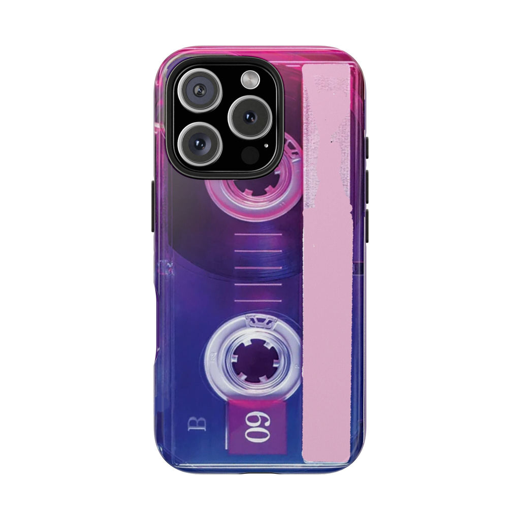 Retro Cassette Tough Phone Case — 80s Vintage Tape Design, Protective iPhone Cover - 314 Originals