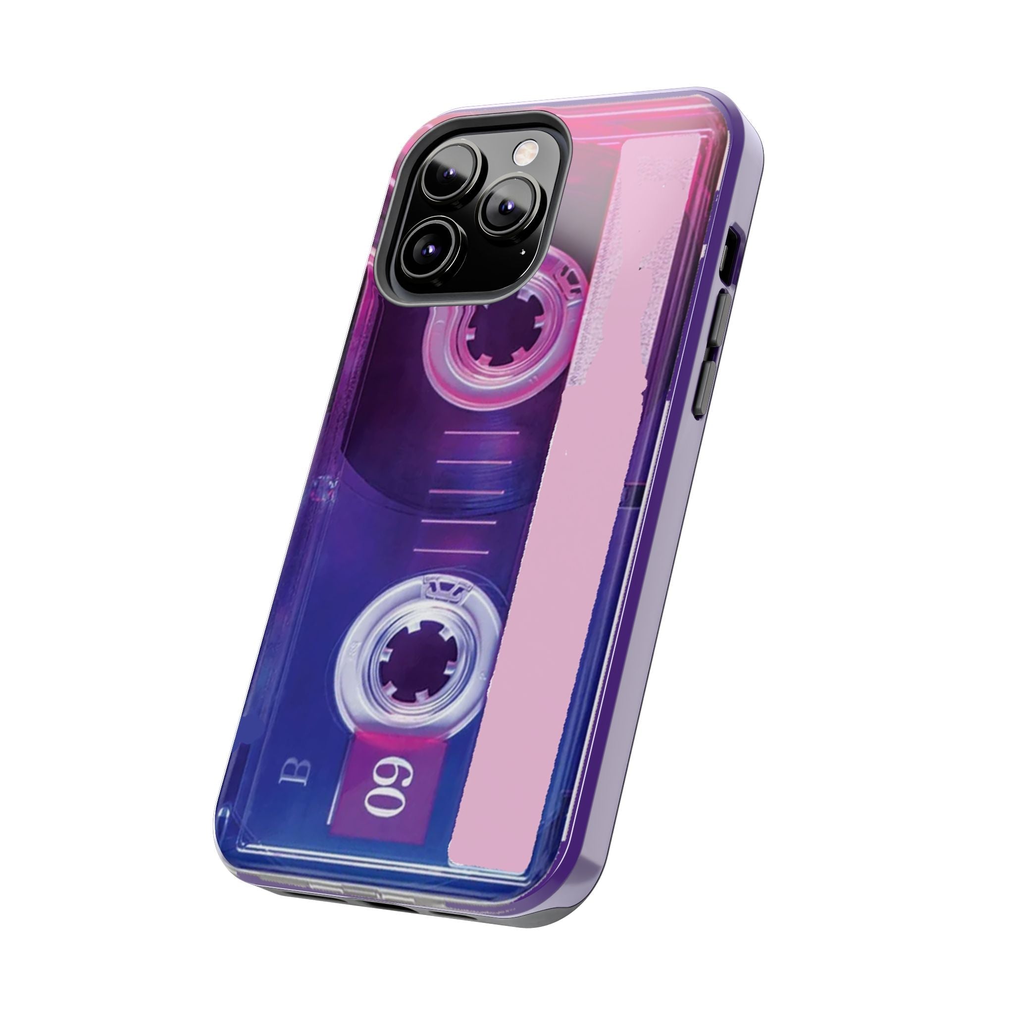 Retro Cassette Tough Phone Case — 80s Vintage Tape Design, Protective iPhone Cover - 314 Originals
