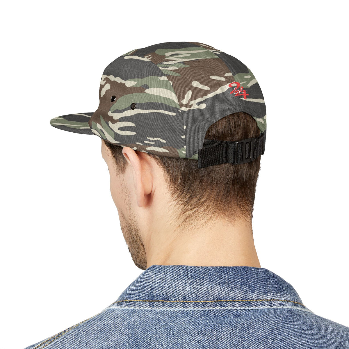 Retro Script Logo Embroidered 5-Panel Cap — - 314 Originals