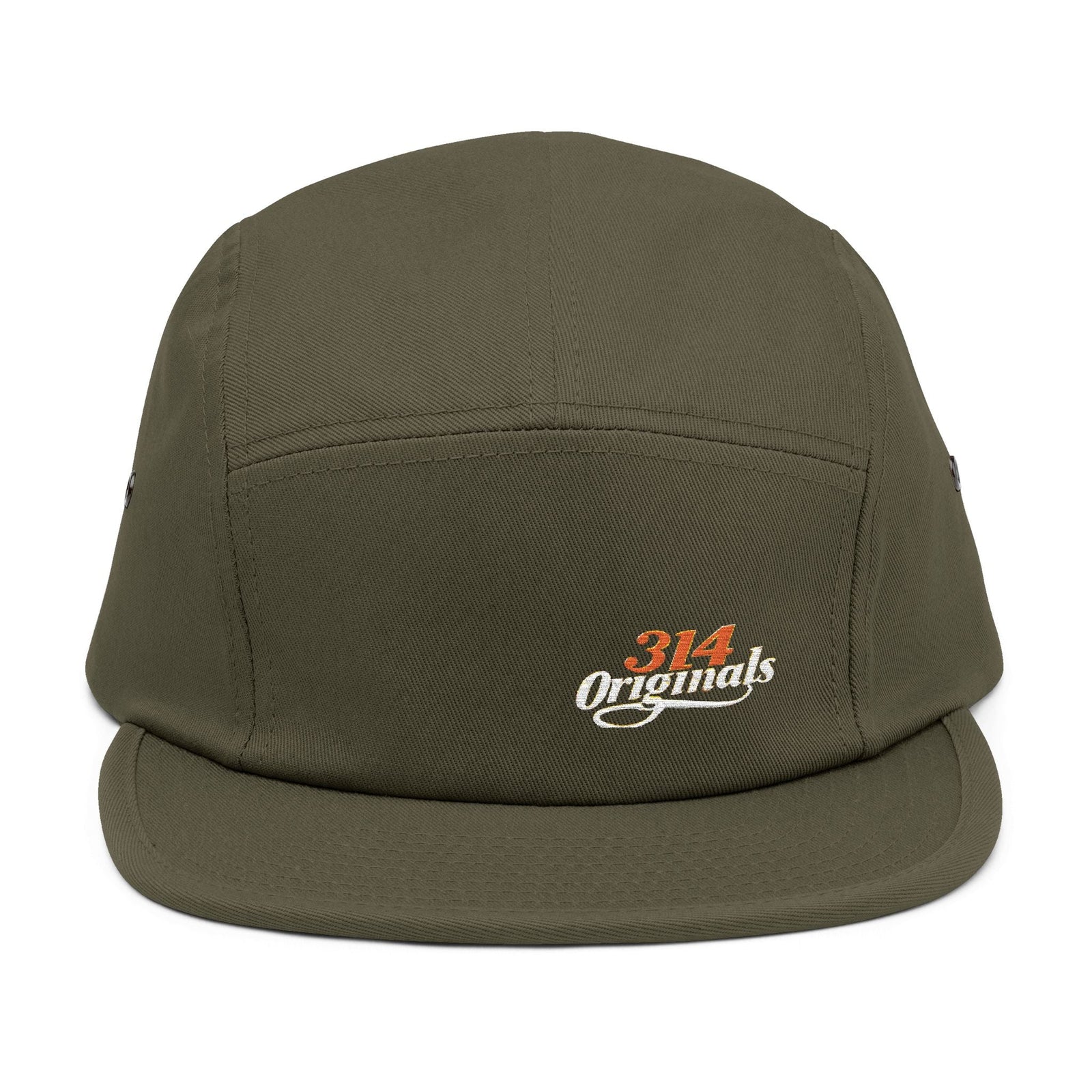 Retro Script Logo Embroidered 5-Panel Cap — - 314 Originals