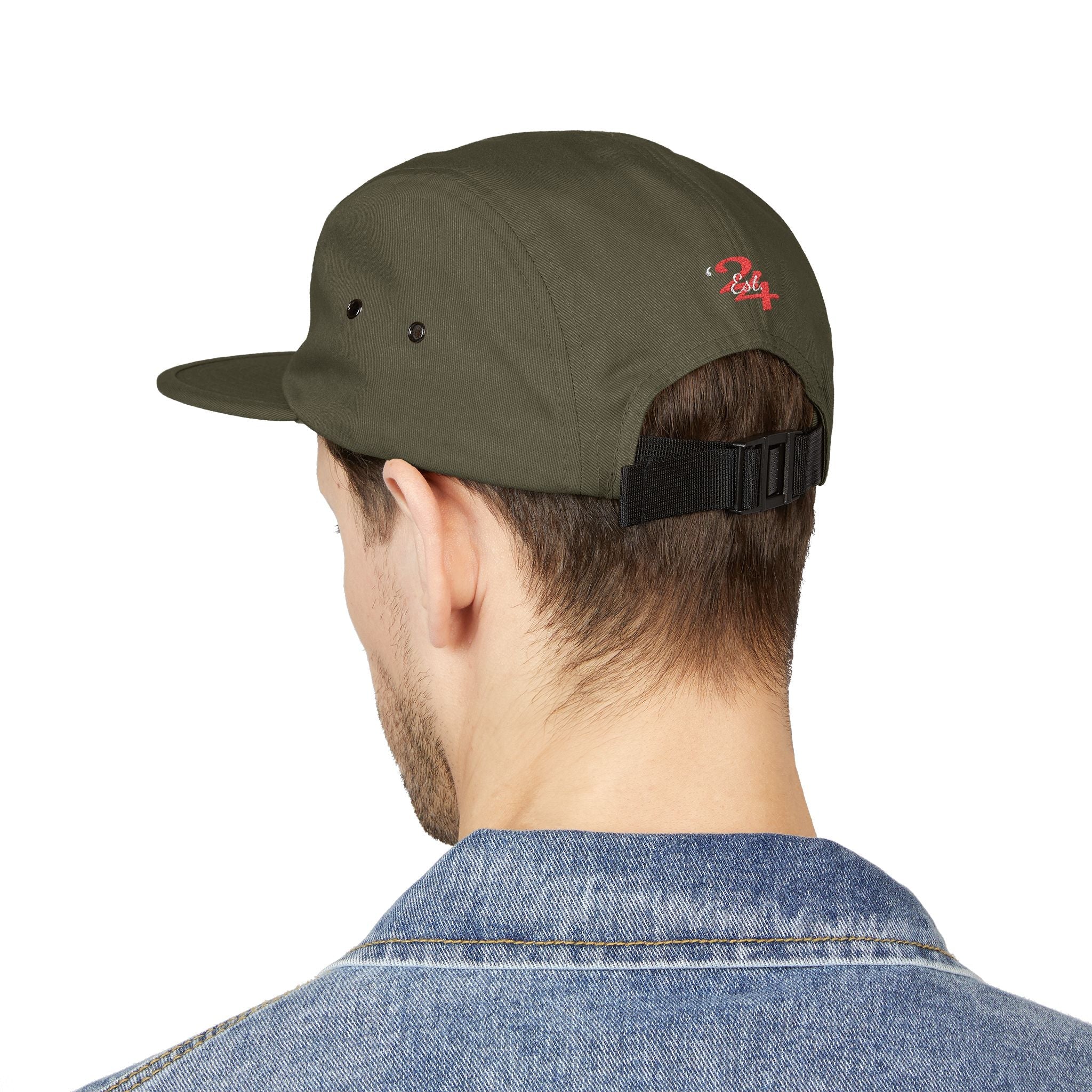 Retro Script Logo Embroidered 5-Panel Cap — - 314 Originals
