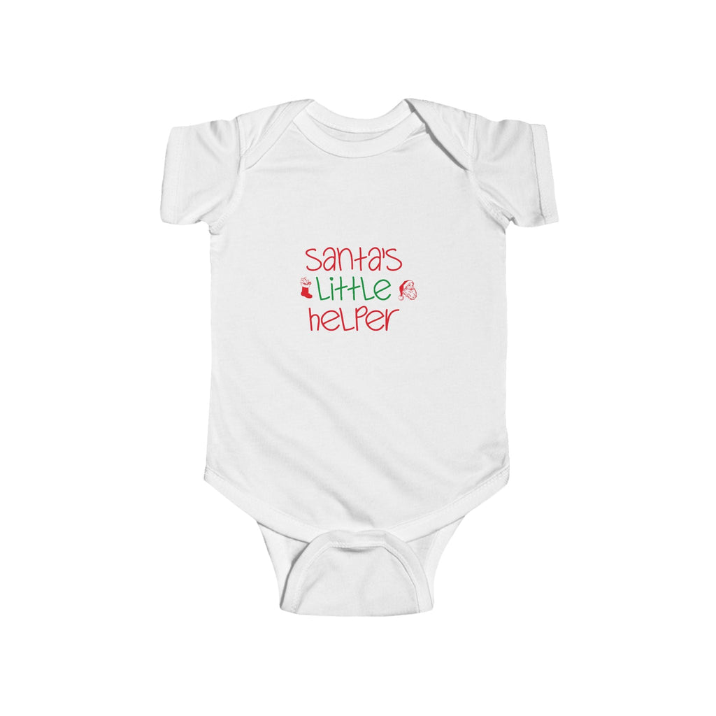 Santa's Little Helper Infant Bodysuit — Christmas Baby Onesie - 314 Originals