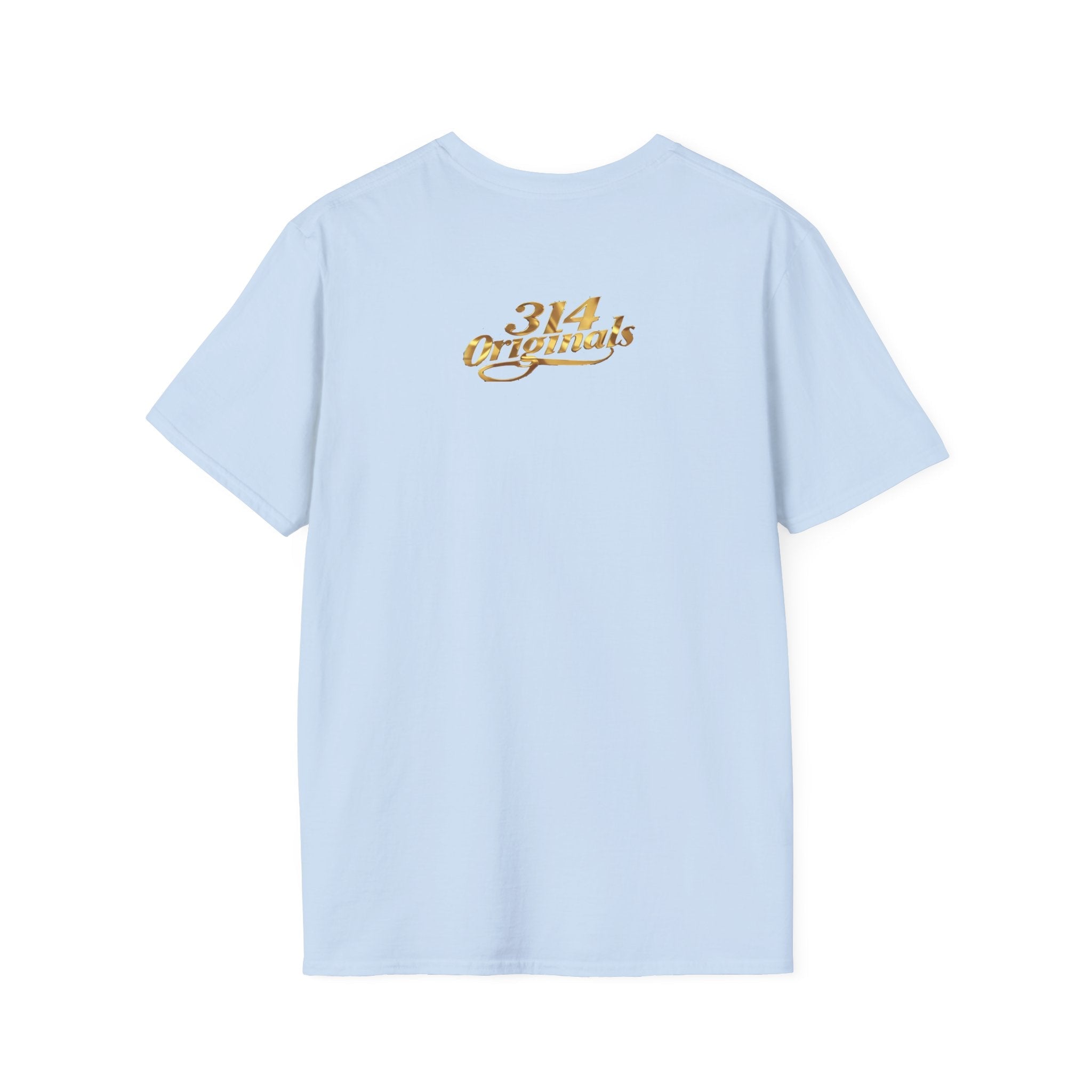 St. Louis Arch Skyline Tee — Born Hustler Front, 314 Originals Back - 314 Originals