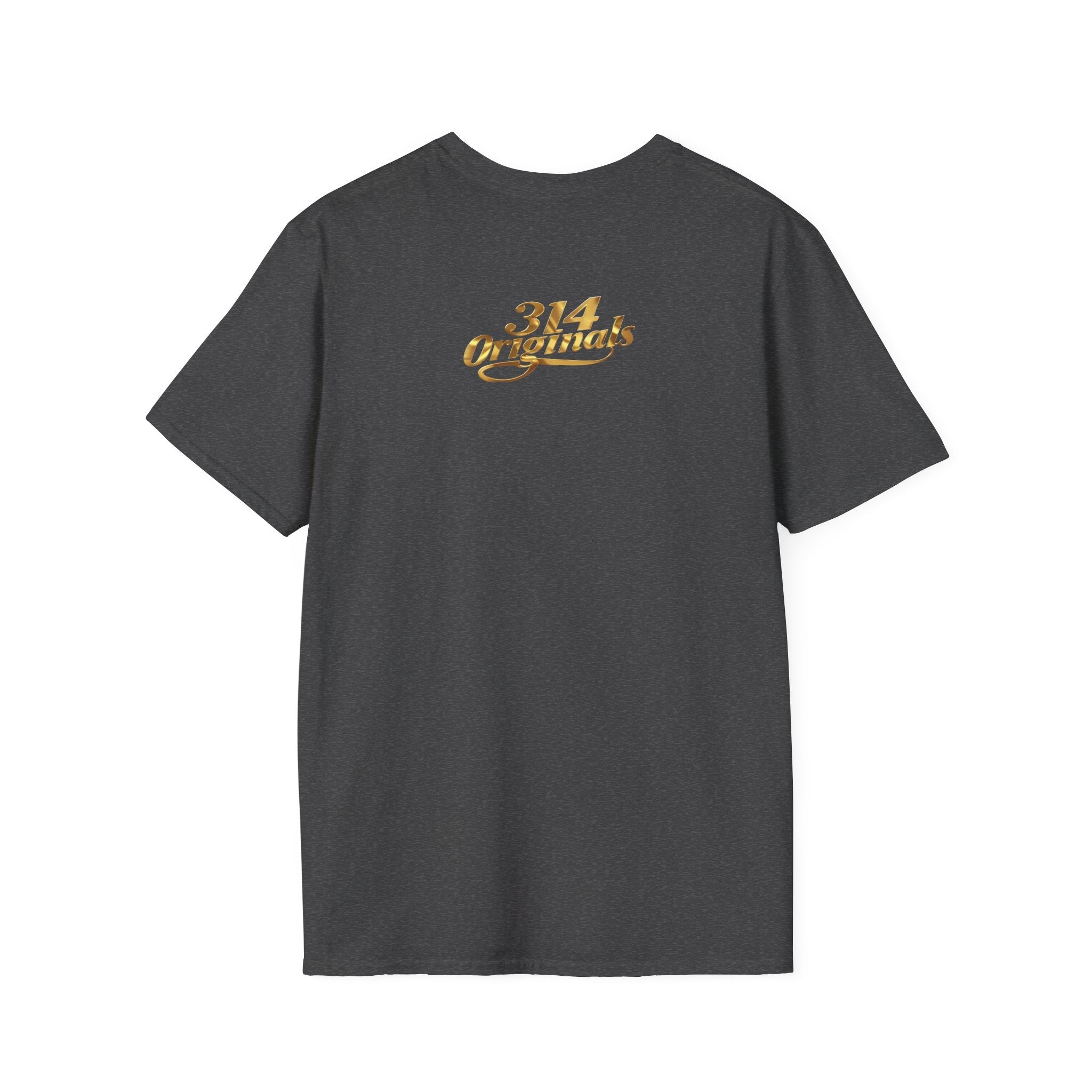 St. Louis Arch Skyline Tee — Born Hustler Front, 314 Originals Back - 314 Originals