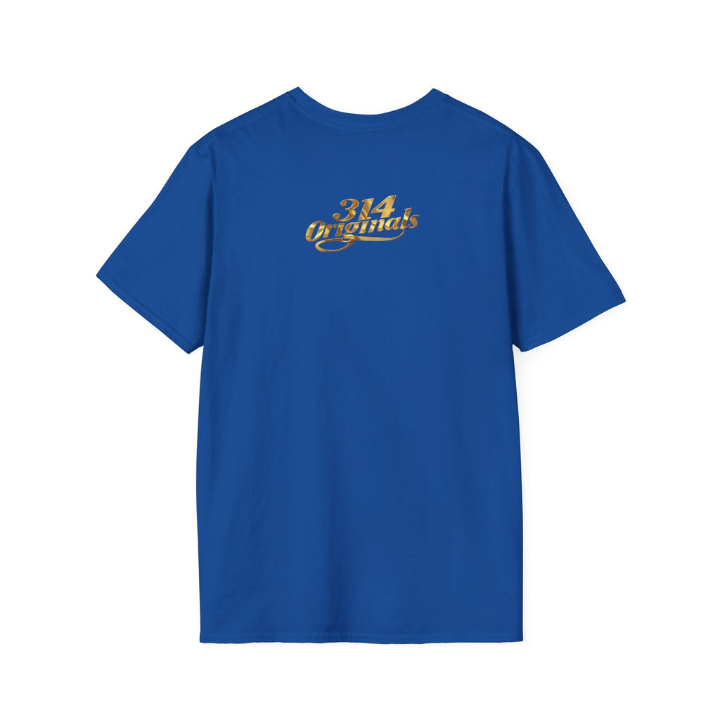 St. Louis Arch Skyline Tee — Born Hustler Front, 314 Originals Back - 314 Originals