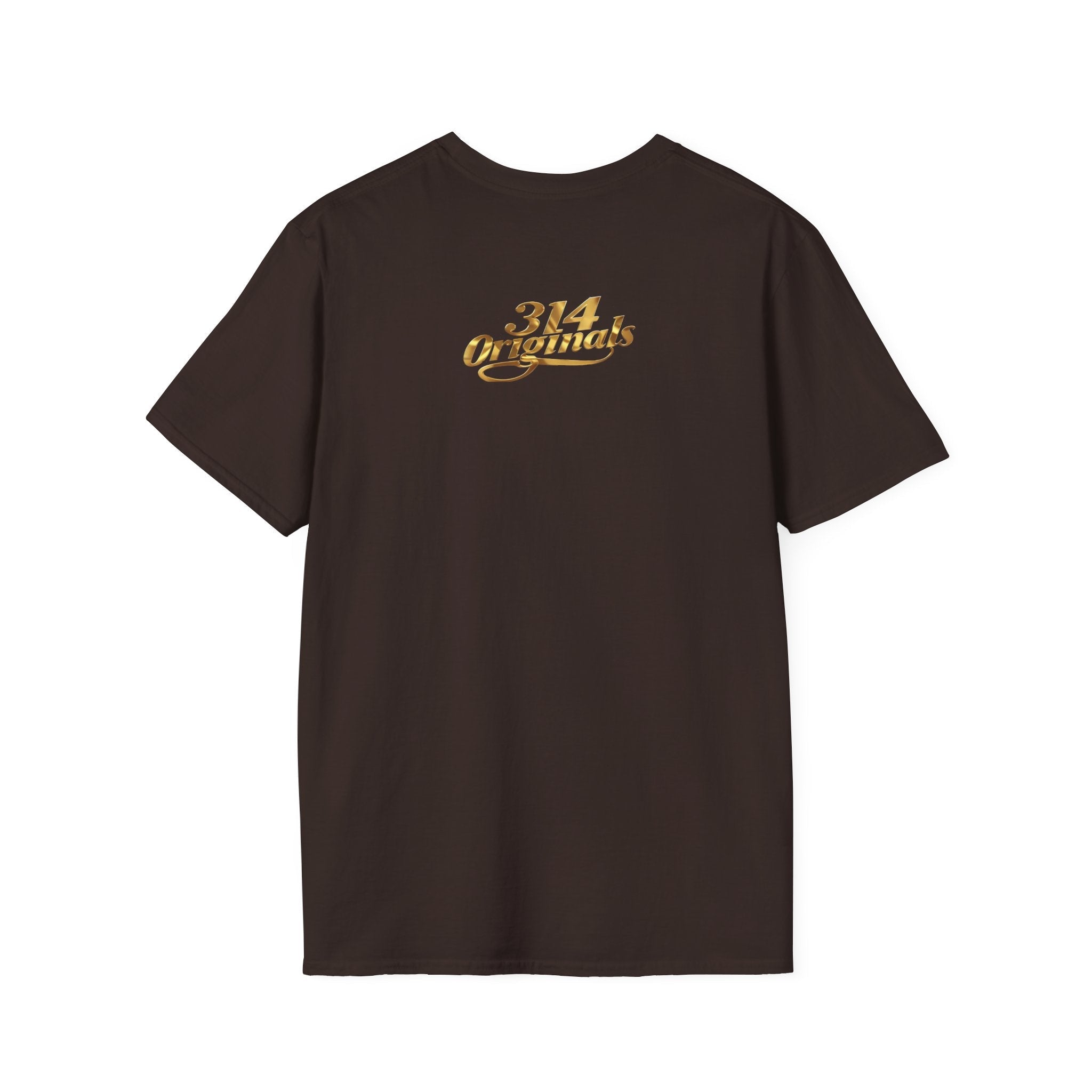 St. Louis Arch Skyline Tee — Born Hustler Front, 314 Originals Back - 314 Originals
