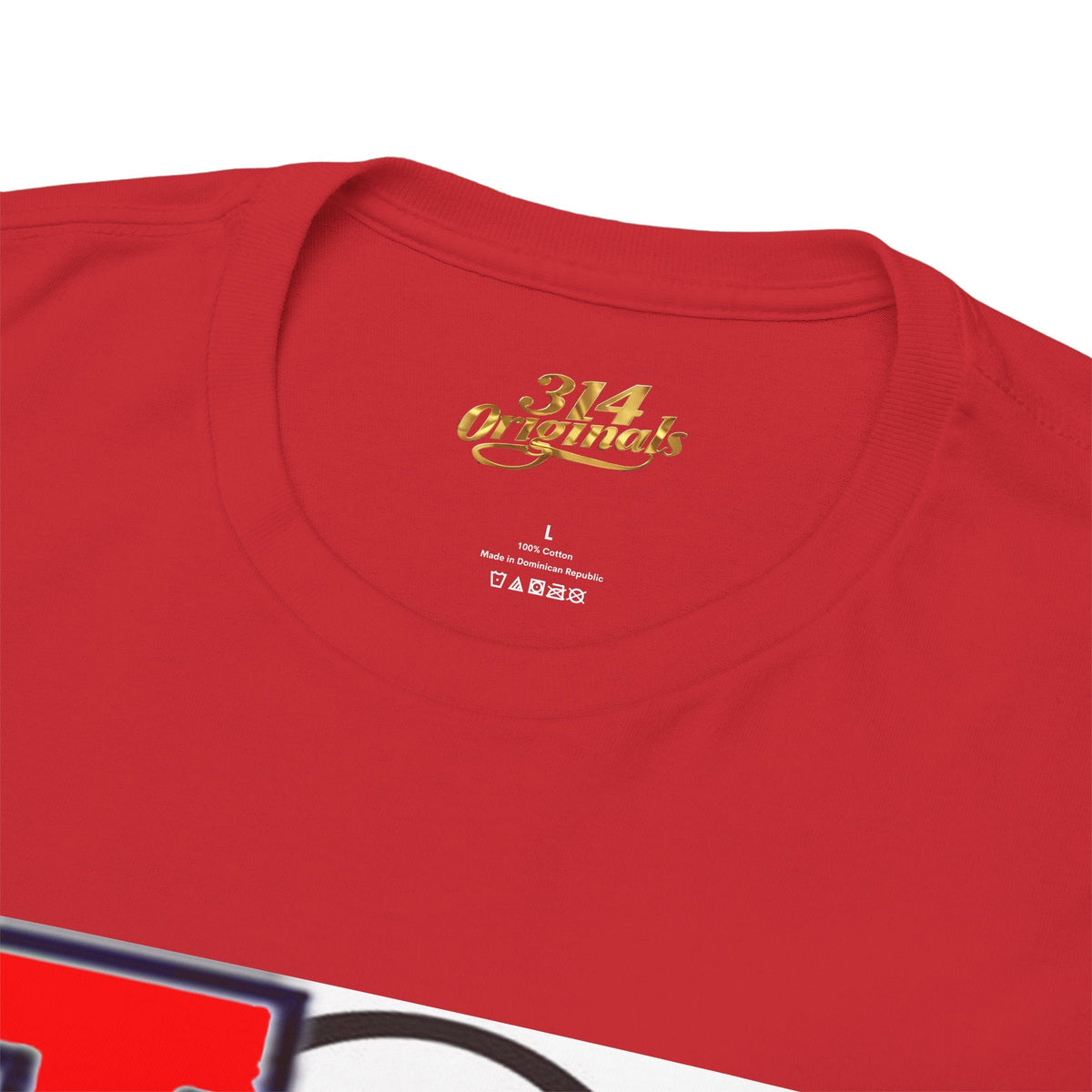 St. Louis Skyline Tee — Red STL Lettering Graphic T-Shirt - 314 Originals