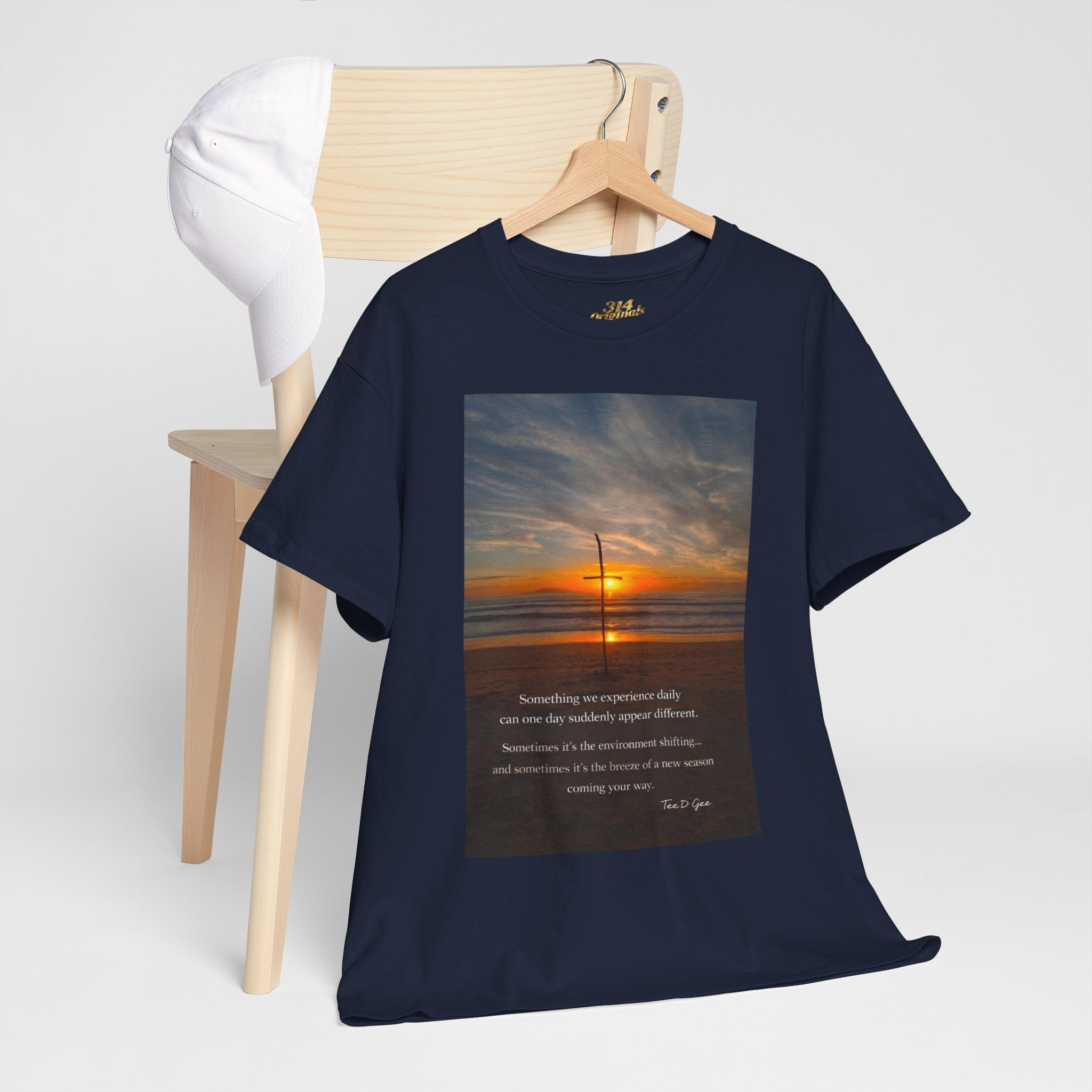 Sunset Beach Quote T‑Shirt — Inspirational Ocean Sunrise Tee - 314 Originals