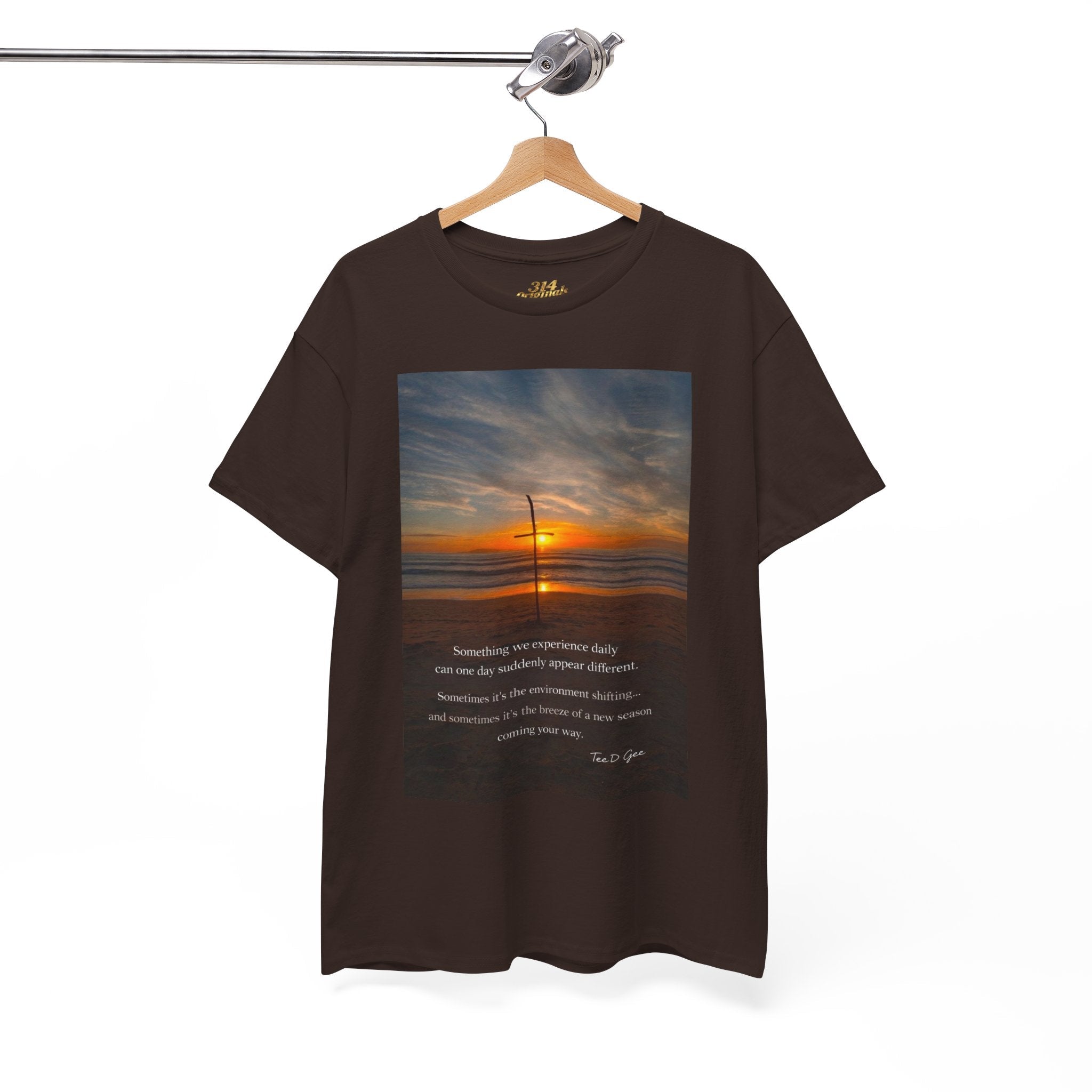 Sunset Beach Quote T‑Shirt — Inspirational Ocean Sunrise Tee - 314 Originals