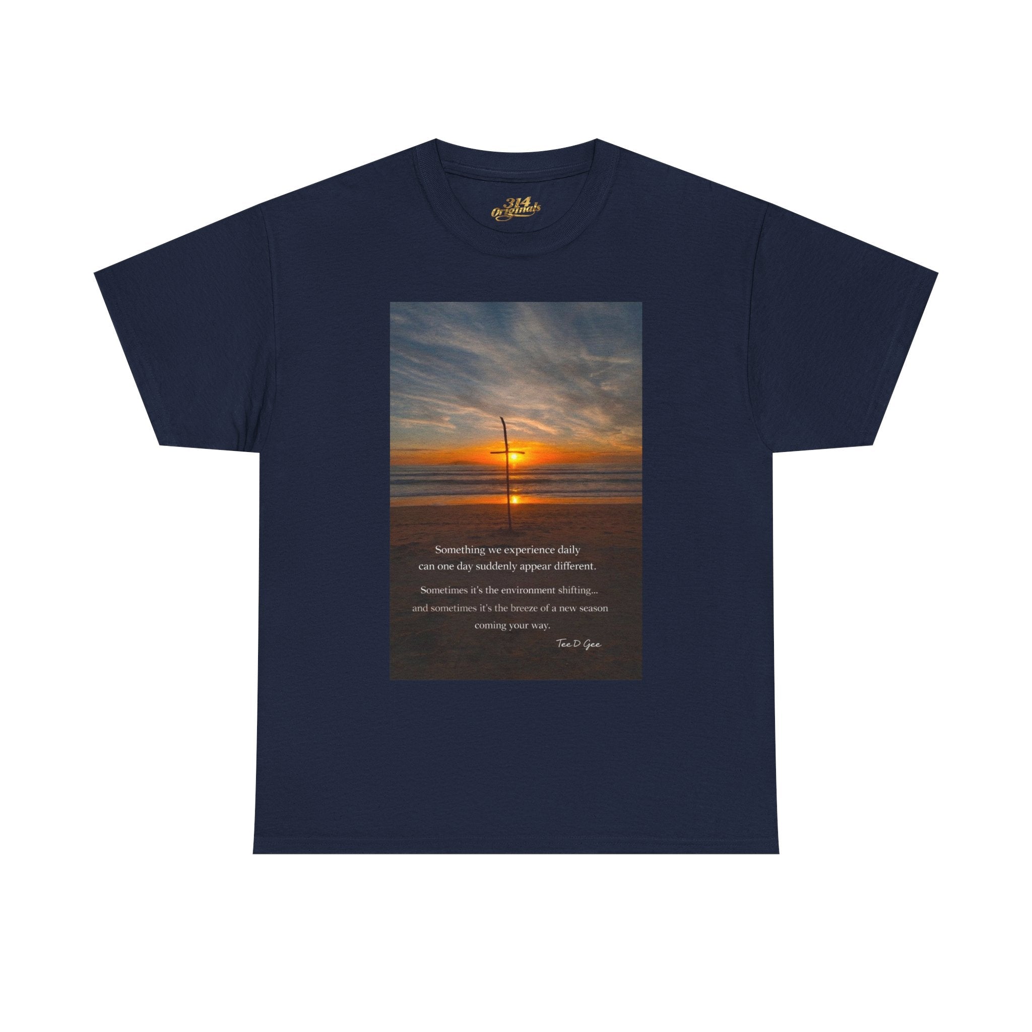 Sunset Beach Quote T‑Shirt — Inspirational Ocean Sunrise Tee - 314 Originals