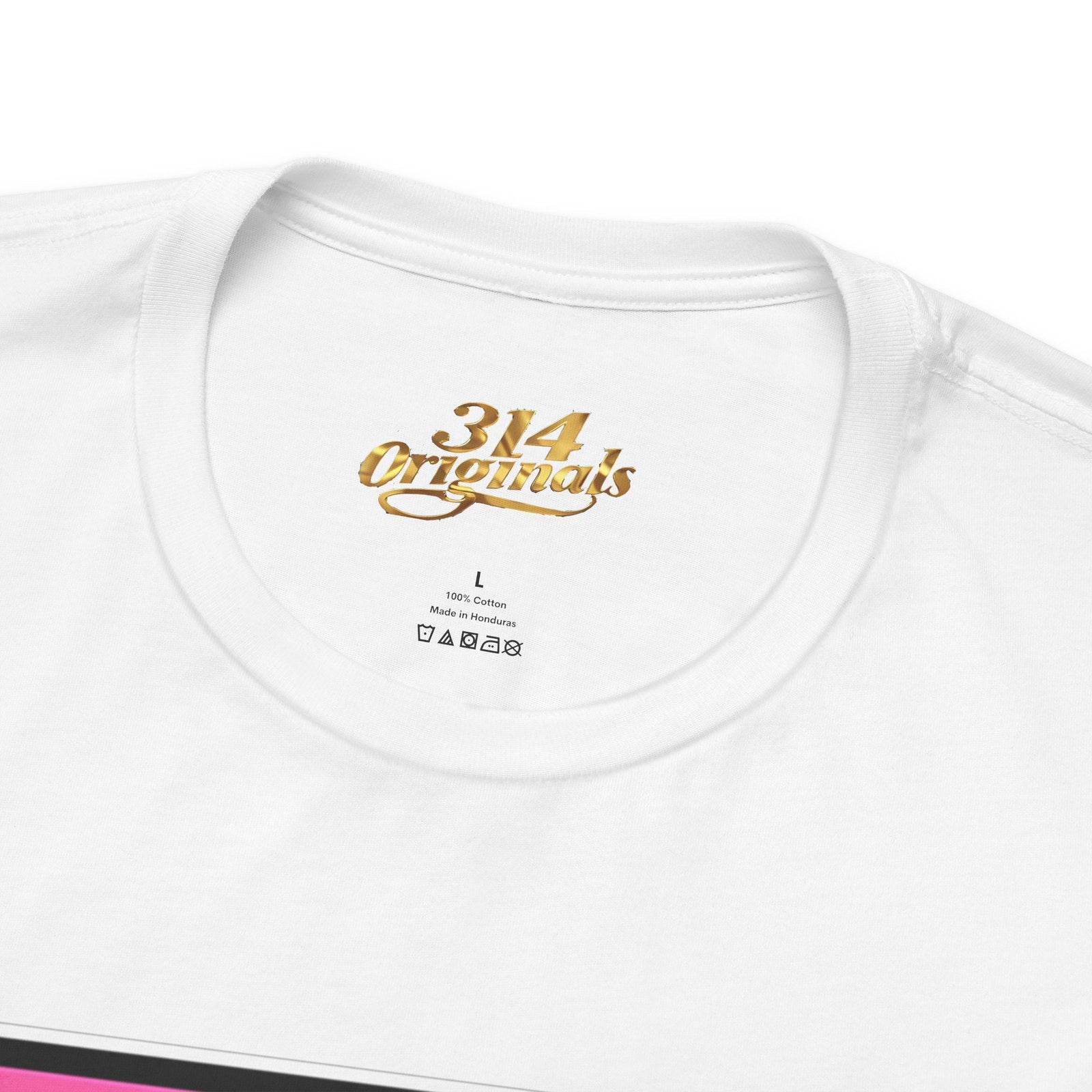 Super Sassy Tee — Pink & Yellow S Badge Graphic T-Shirt - 314 Originals