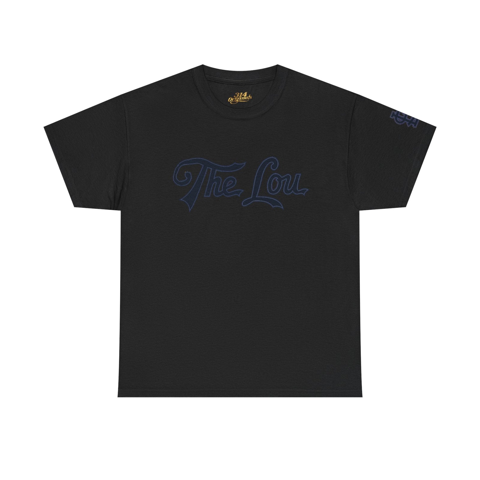 The Lou Script Black Tee — Vintage Script Graphic T-Shirt - 314 Originals