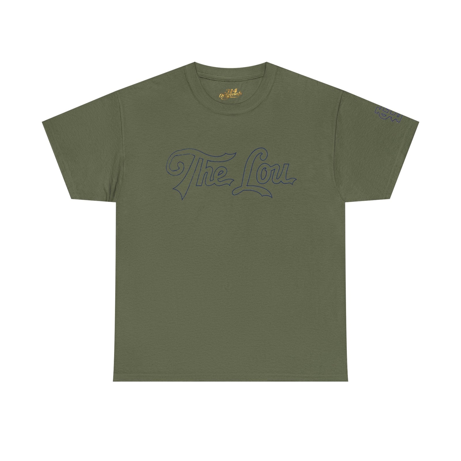 The Lou Script Green Tee — Vintage Script Graphic T-Shirt - 314 Originals