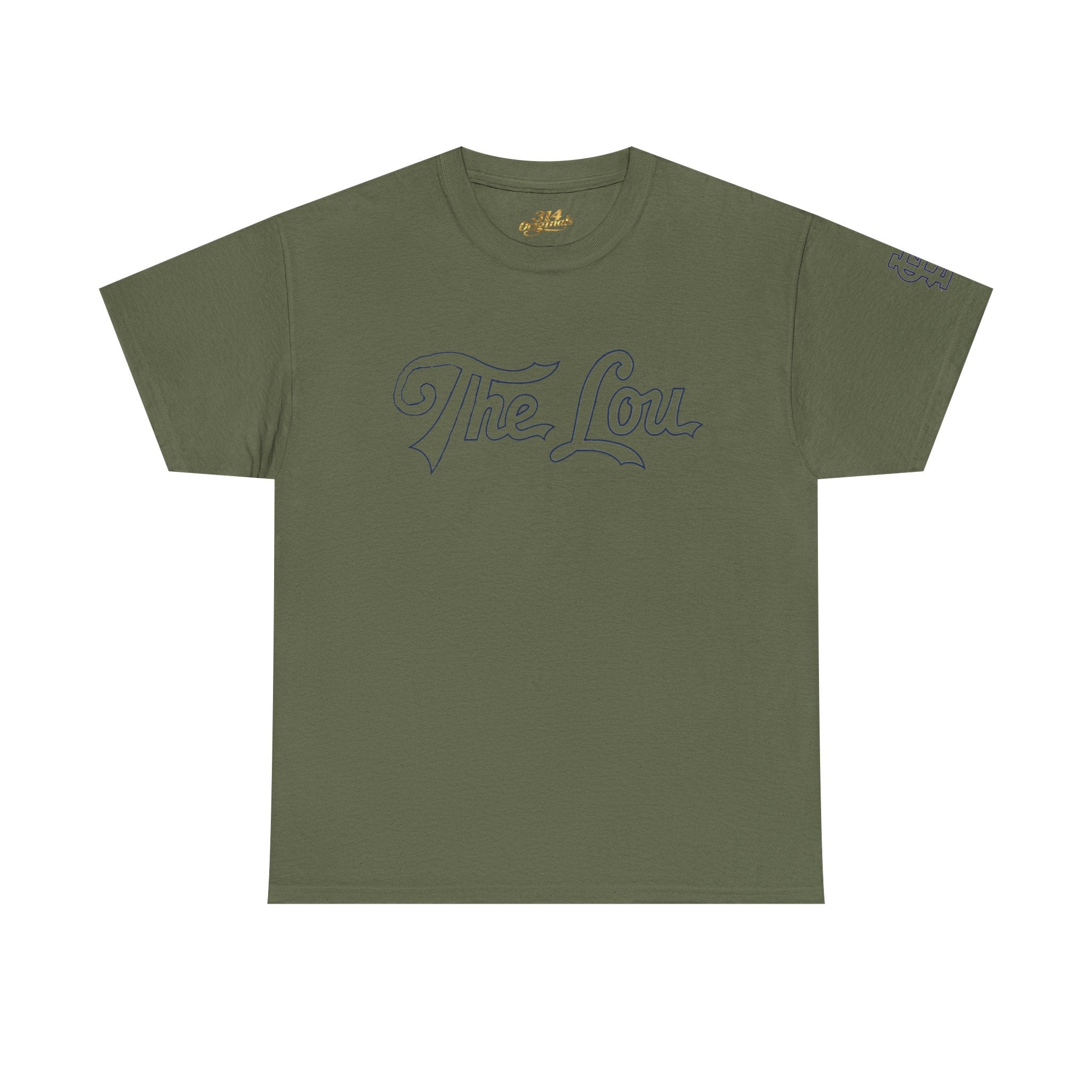 The Lou Script Green Tee — Vintage Script Graphic T-Shirt - 314 Originals