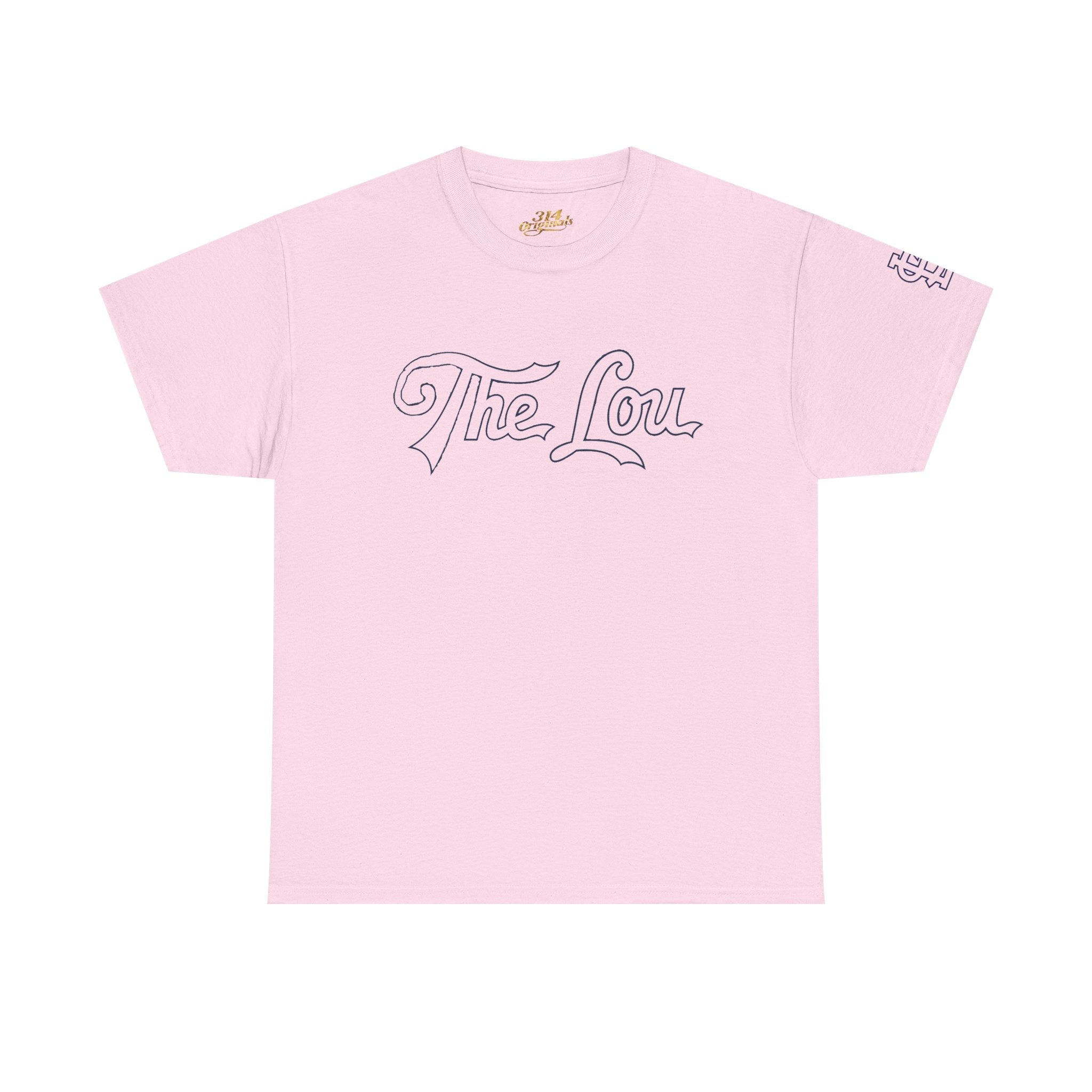 The Lou Script Pink Tee — Vintage Script Graphic T-Shirt - 314 Originals