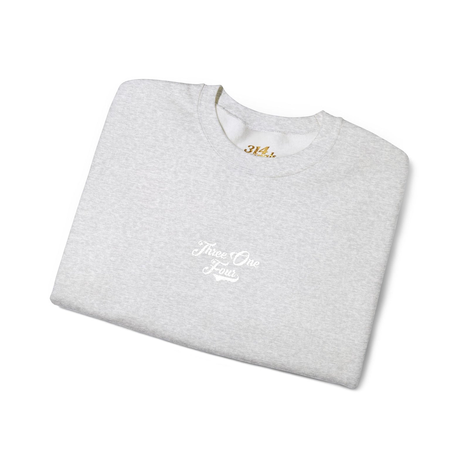 Three One Four Crewneck Sweatshirt — Minimal Script Chest Logo - 314 Originals