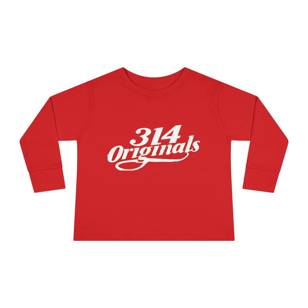Toddler Long Sleeve Tee — "314 Originals" Retro Script Kids Shirt - 314 Originals