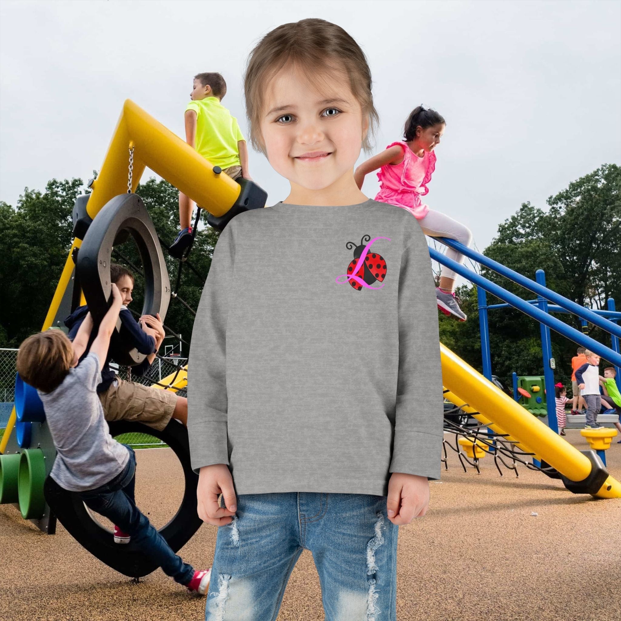 Toddler Long Sleeve Tee — Cute Ladybug Chest Design with “314 Original” Back - 314 Originals