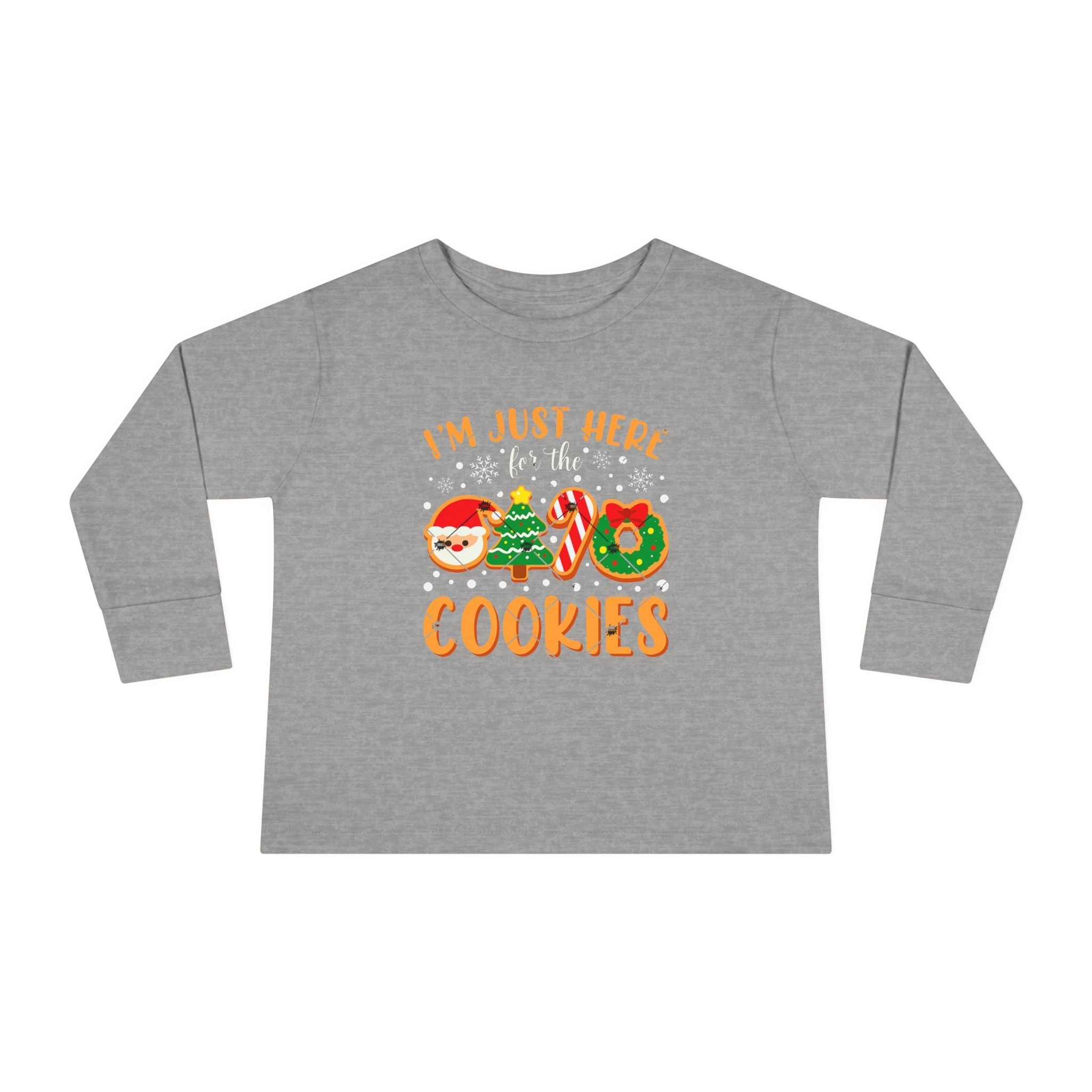 Toddler Long Sleeve Tee — "I'm Just Here for the Cookies" Christmas Cookies Shirt - 314 Originals