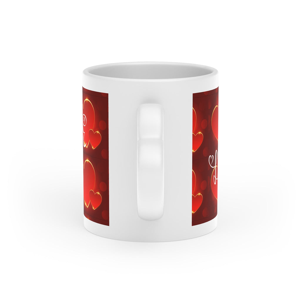 Valentine Love Mug — Red Heart Pattern Coffee Cup - 314 Originals