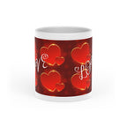 Valentine Love Mug — Red Heart Pattern Coffee Cup - 314 Originals