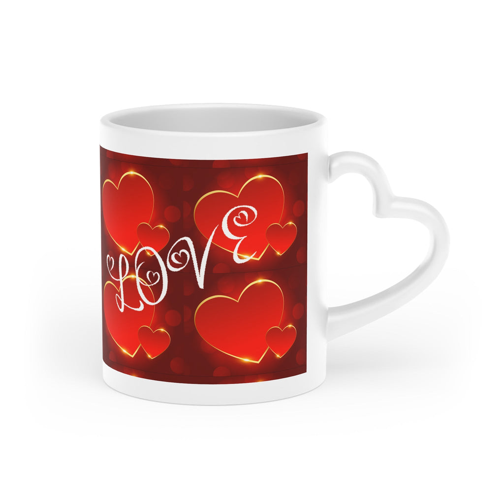 Valentine Love Mug — Red Heart Pattern Coffee Cup - 314 Originals