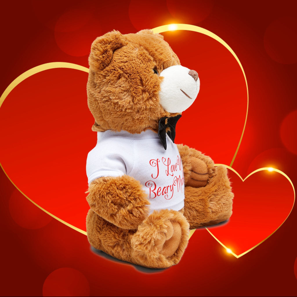 Valentine Teddy Bear - 'I Love U Beary Much' Plush with Bow Tie - 314 Originals