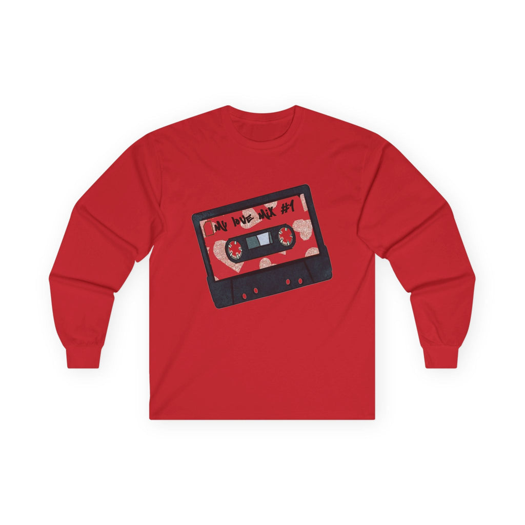 Valentines' Day Long Sleeve Tee — “Mixtape” Graphic Vintage Music Shirt - 314 Originals