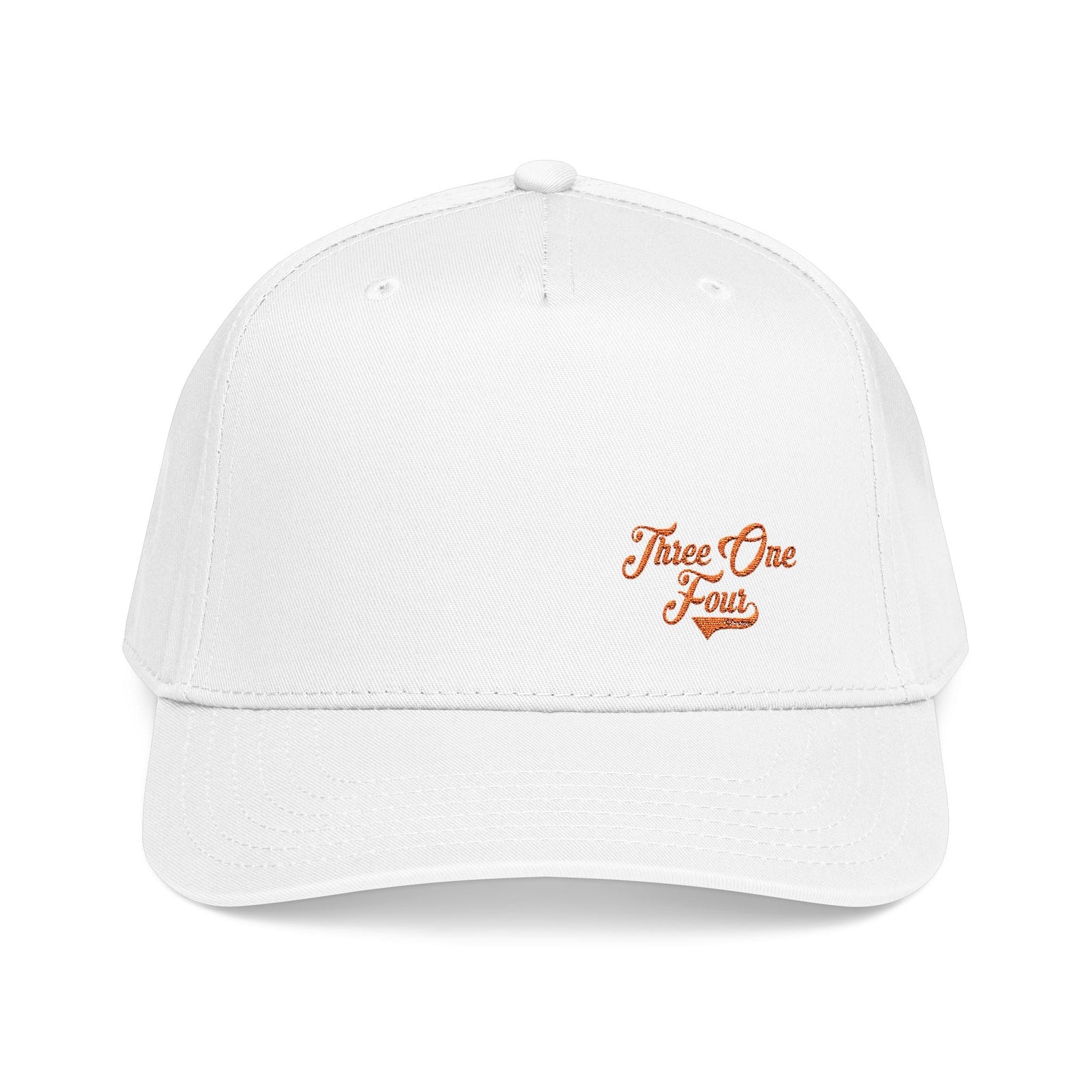 White Mid Profile Baseball Cap — Casual Vintage Script Hat - 314 Originals