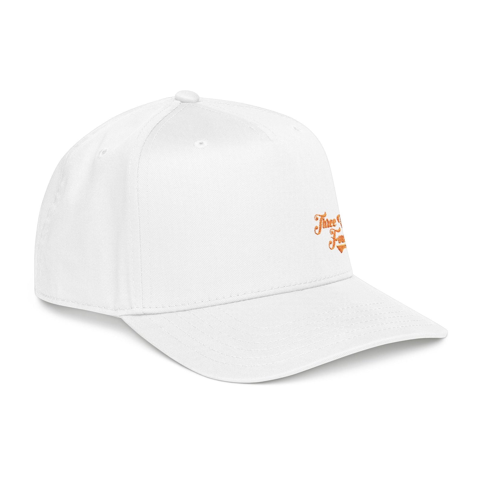 White Mid Profile Baseball Cap — Casual Vintage Script Hat - 314 Originals