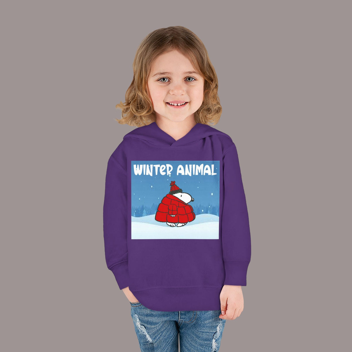 "Winter Animal" Toddler Hoodie Pullover - 314 Originals