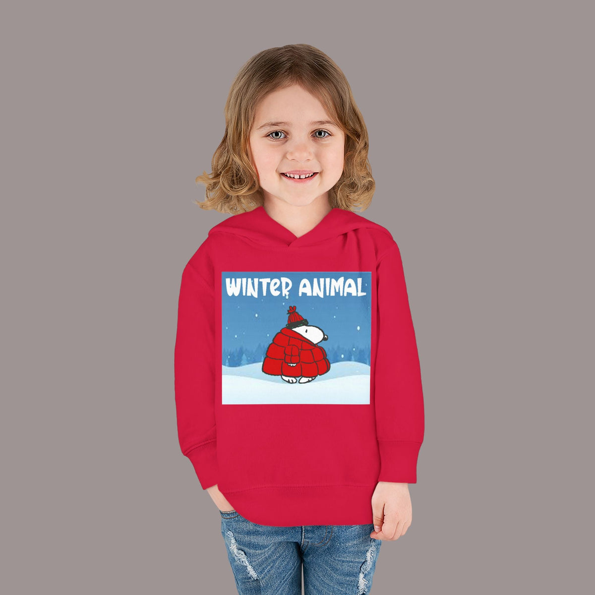 "Winter Animal" Toddler Hoodie Pullover - 314 Originals
