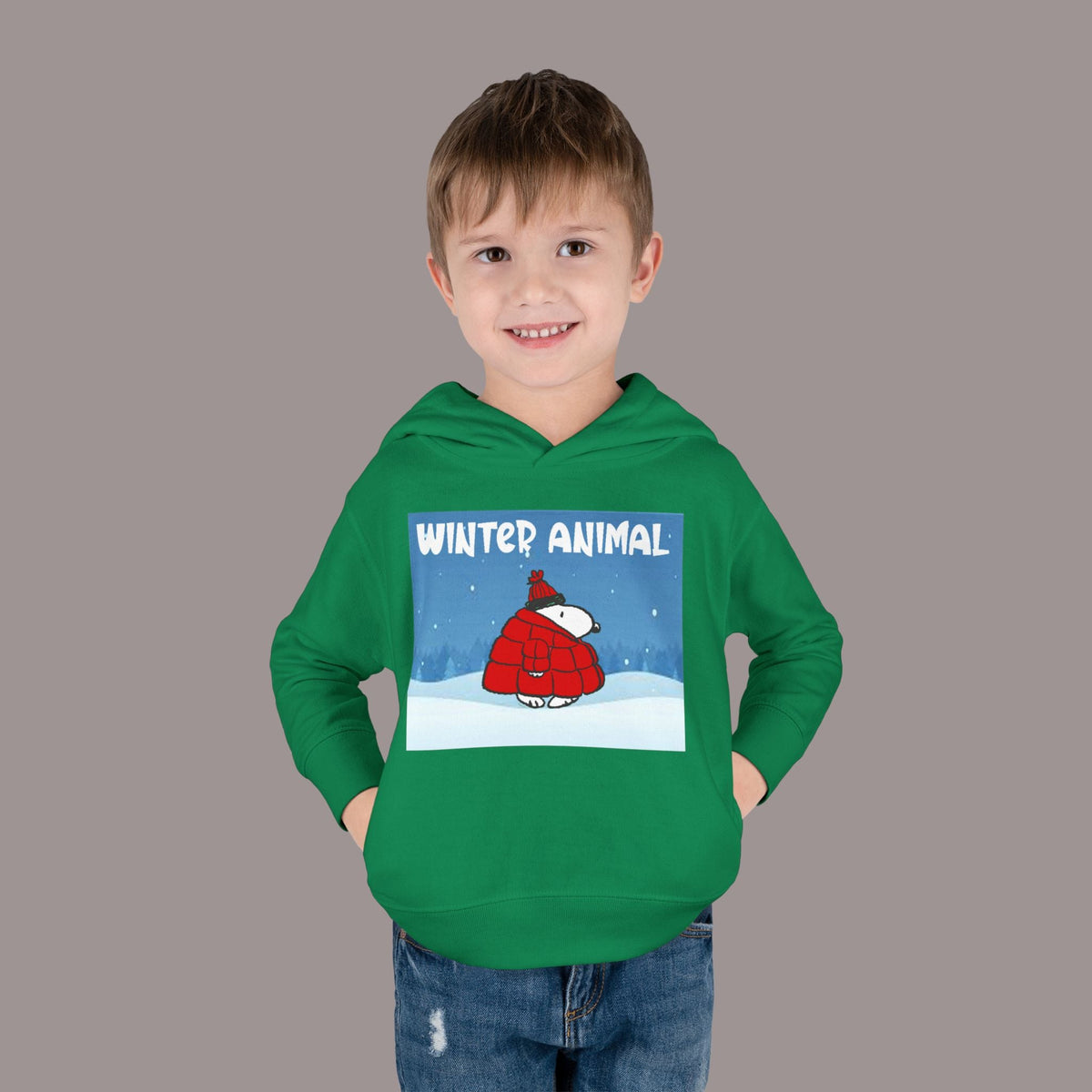 "Winter Animal" Toddler Hoodie Pullover - 314 Originals