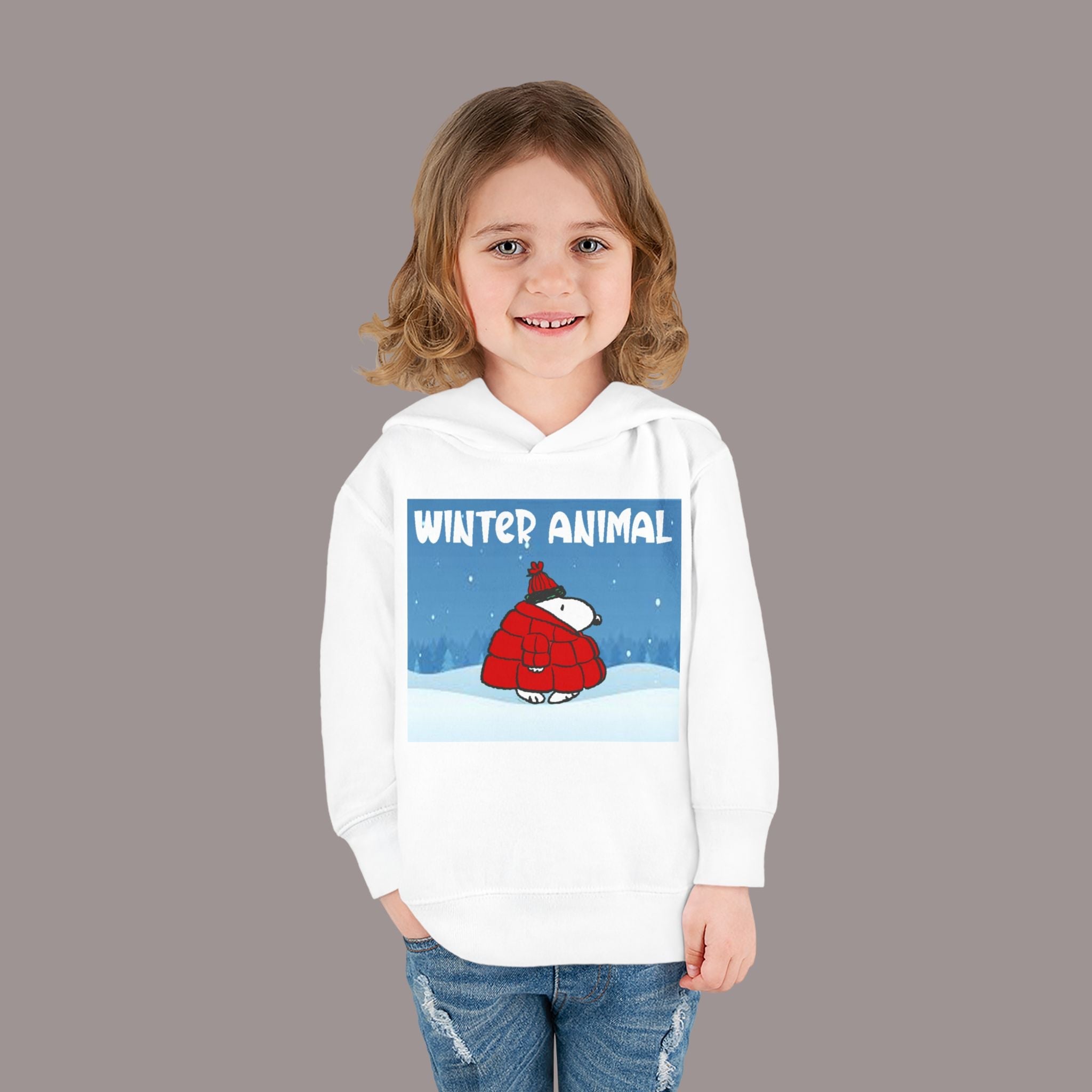 "Winter Animal" Toddler Hoodie Pullover - 314 Originals