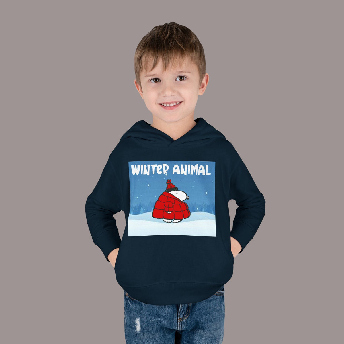"Winter Animal" Toddler Hoodie Pullover - 314 Originals