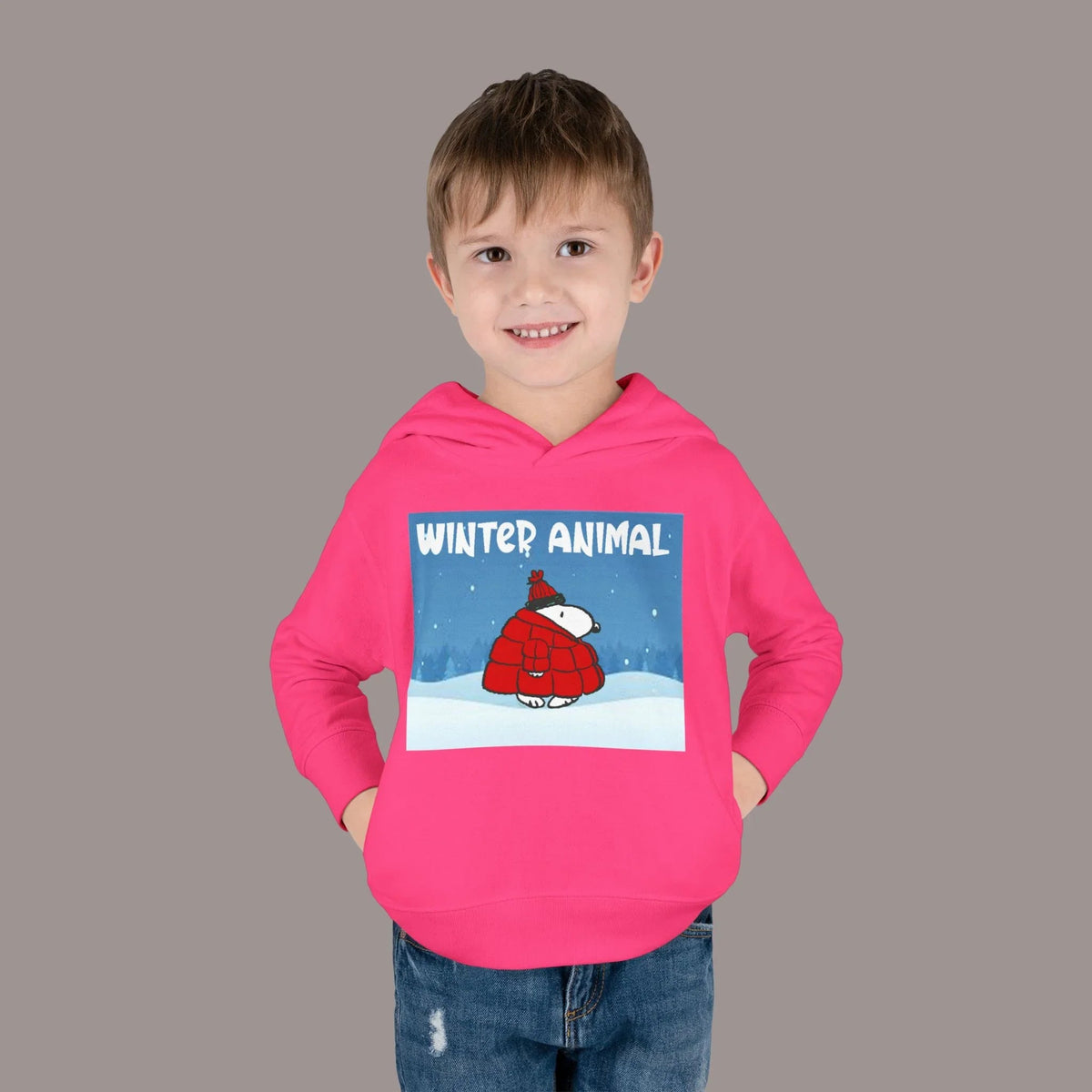 "Winter Animal" Toddler Hoodie Pullover - 314 Originals