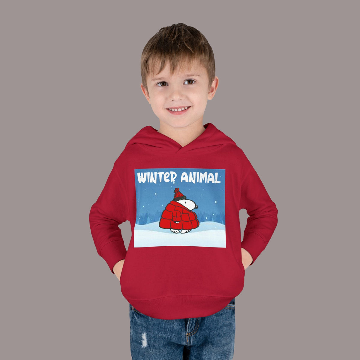 "Winter Animal" Toddler Hoodie Pullover - 314 Originals