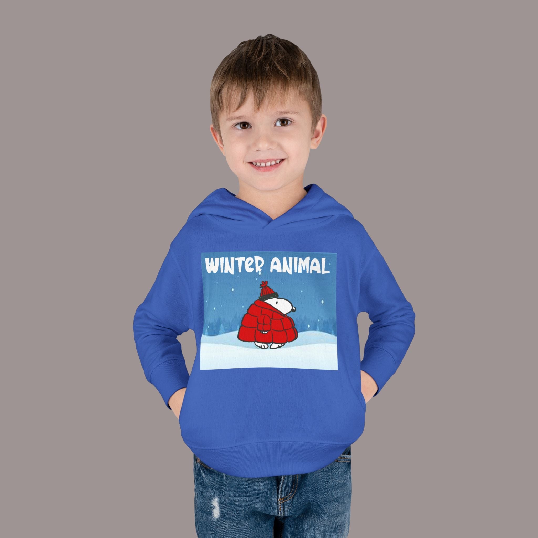 "Winter Animal" Toddler Hoodie Pullover - 314 Originals