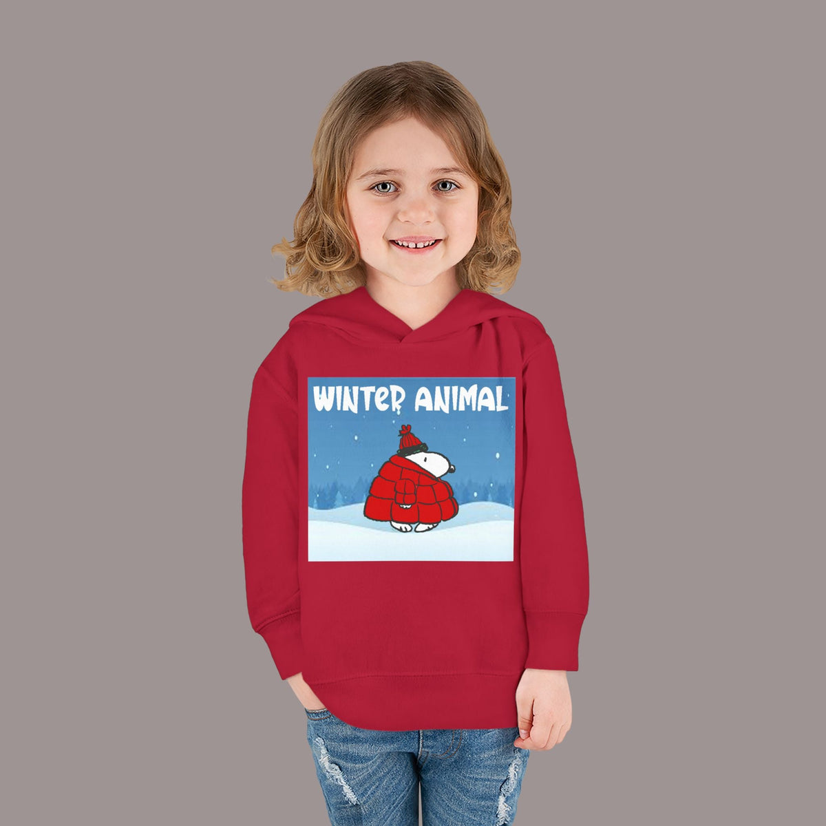 "Winter Animal" Toddler Hoodie Pullover - 314 Originals