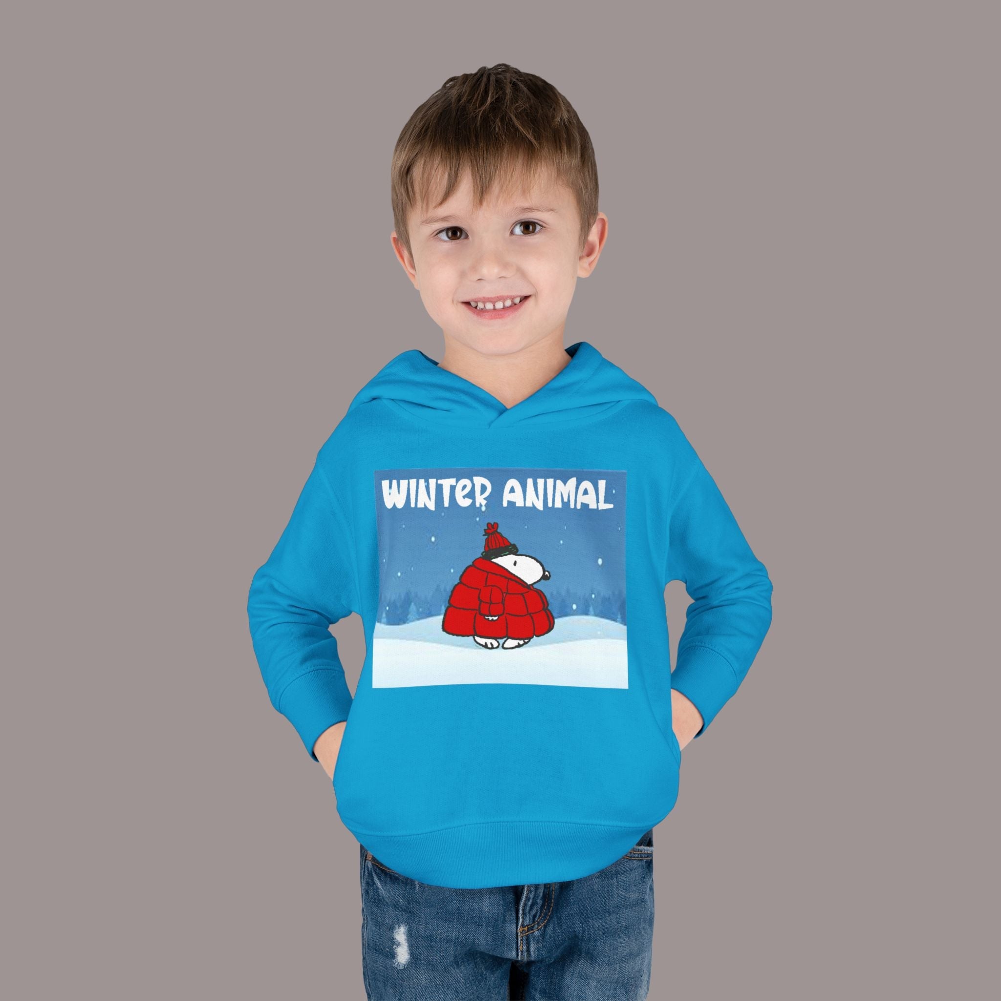 "Winter Animal" Toddler Hoodie Pullover - 314 Originals