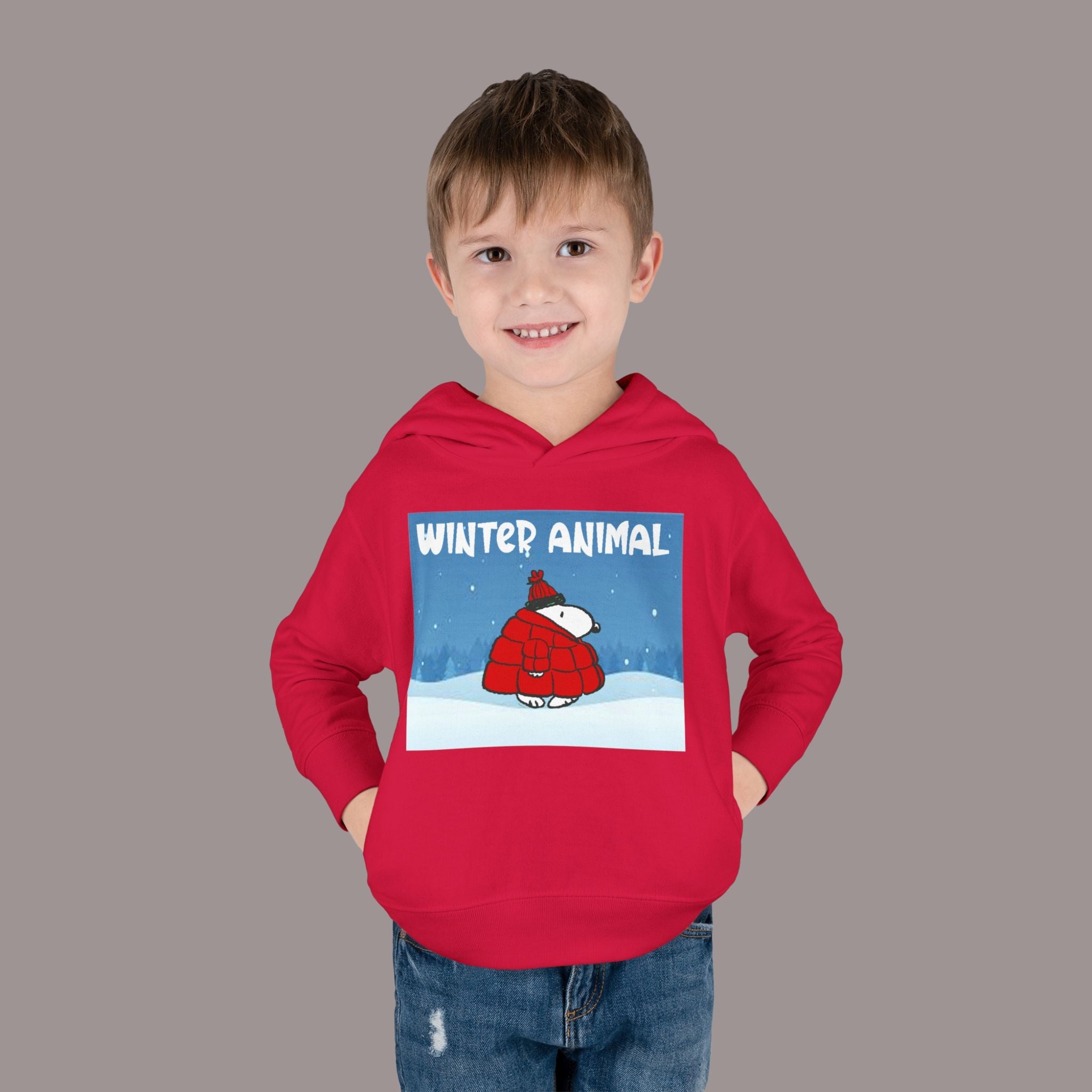 "Winter Animal" Toddler Hoodie Pullover - 314 Originals